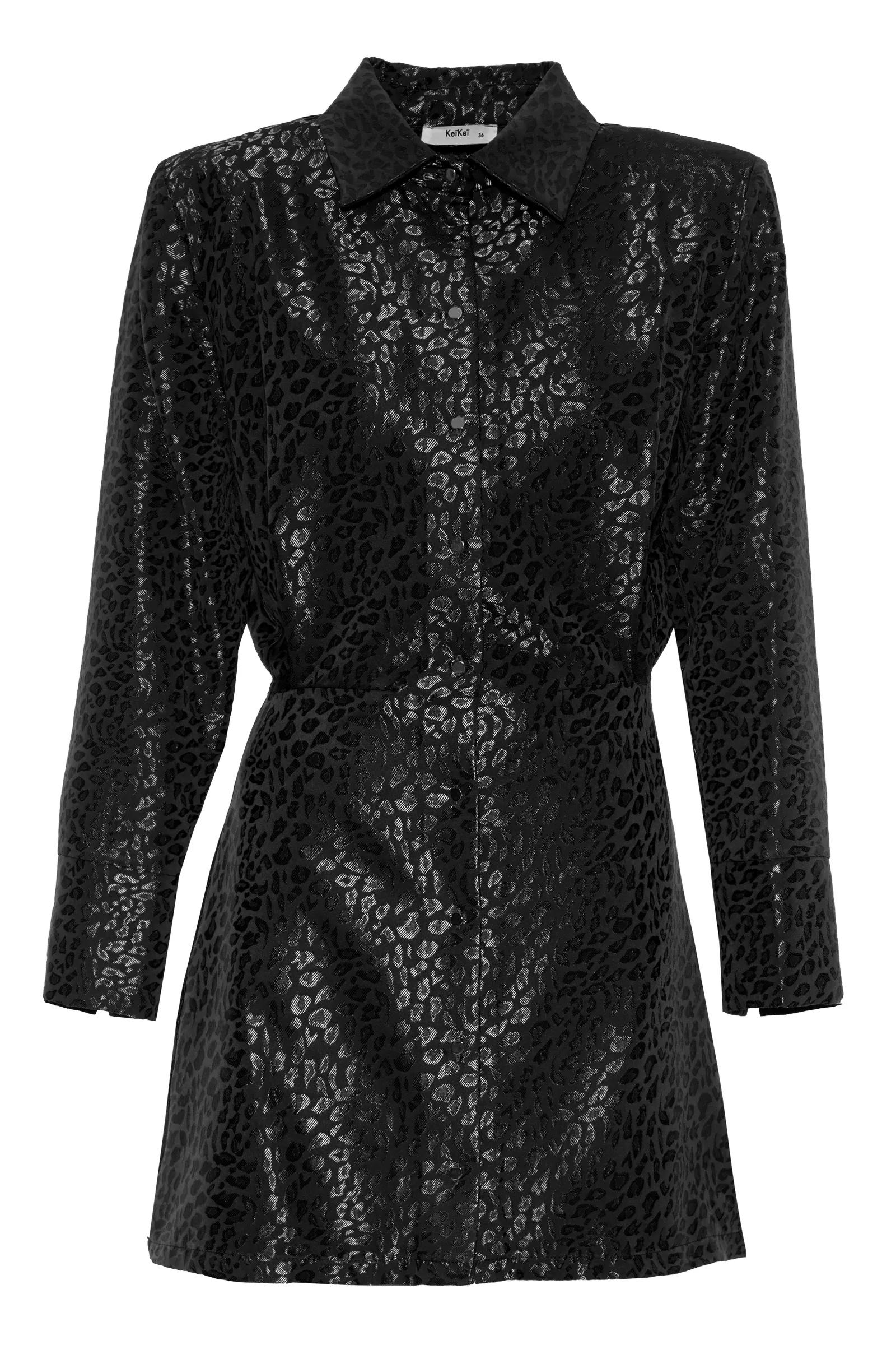 Black jakar long sleeve mini dress