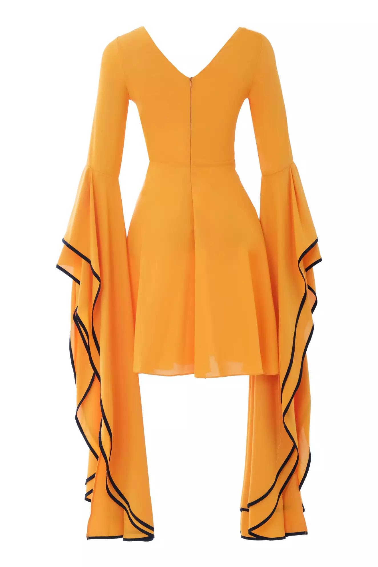 Orange felisha long sleeve mini dress