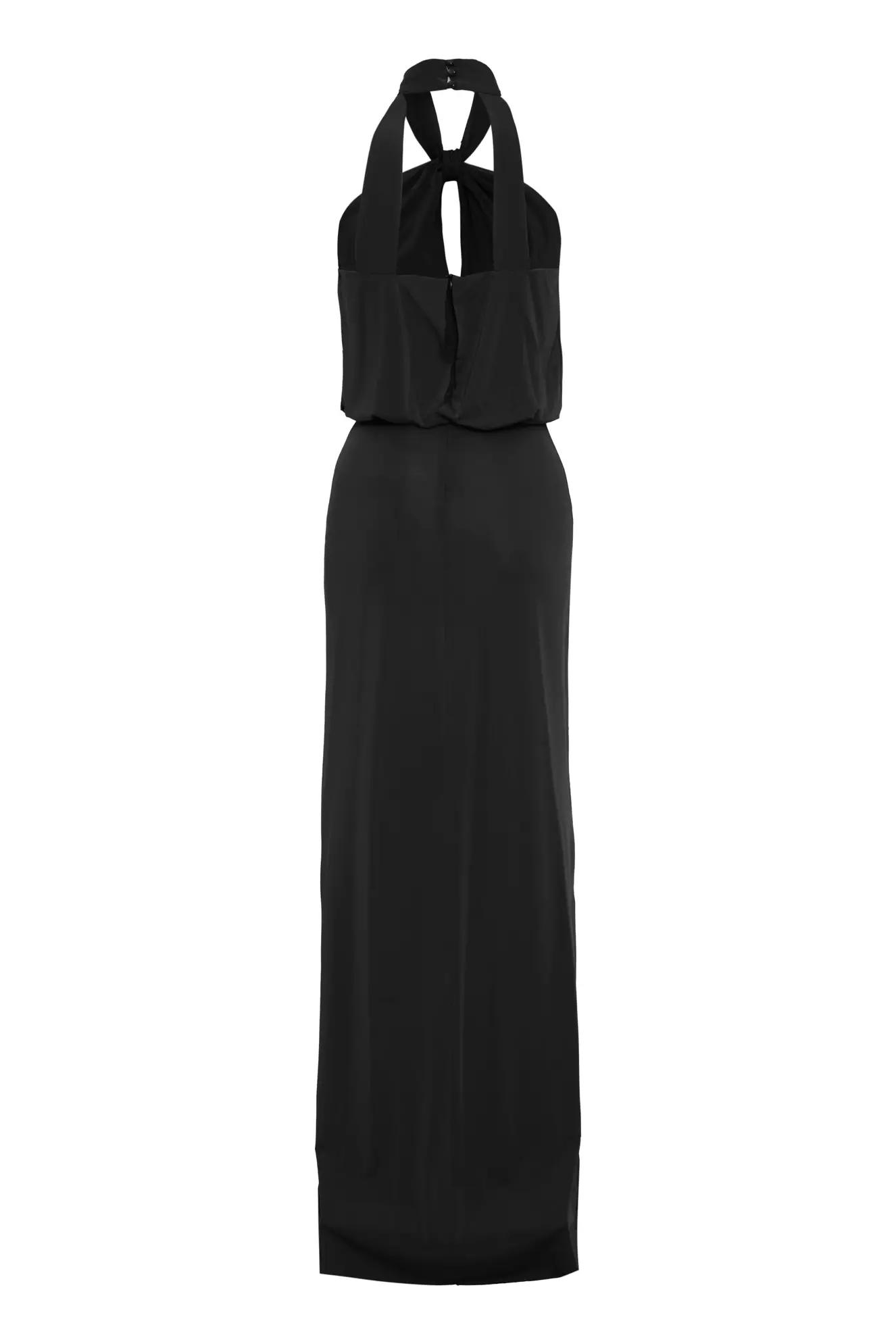 Black sendy sleeveless long dress
