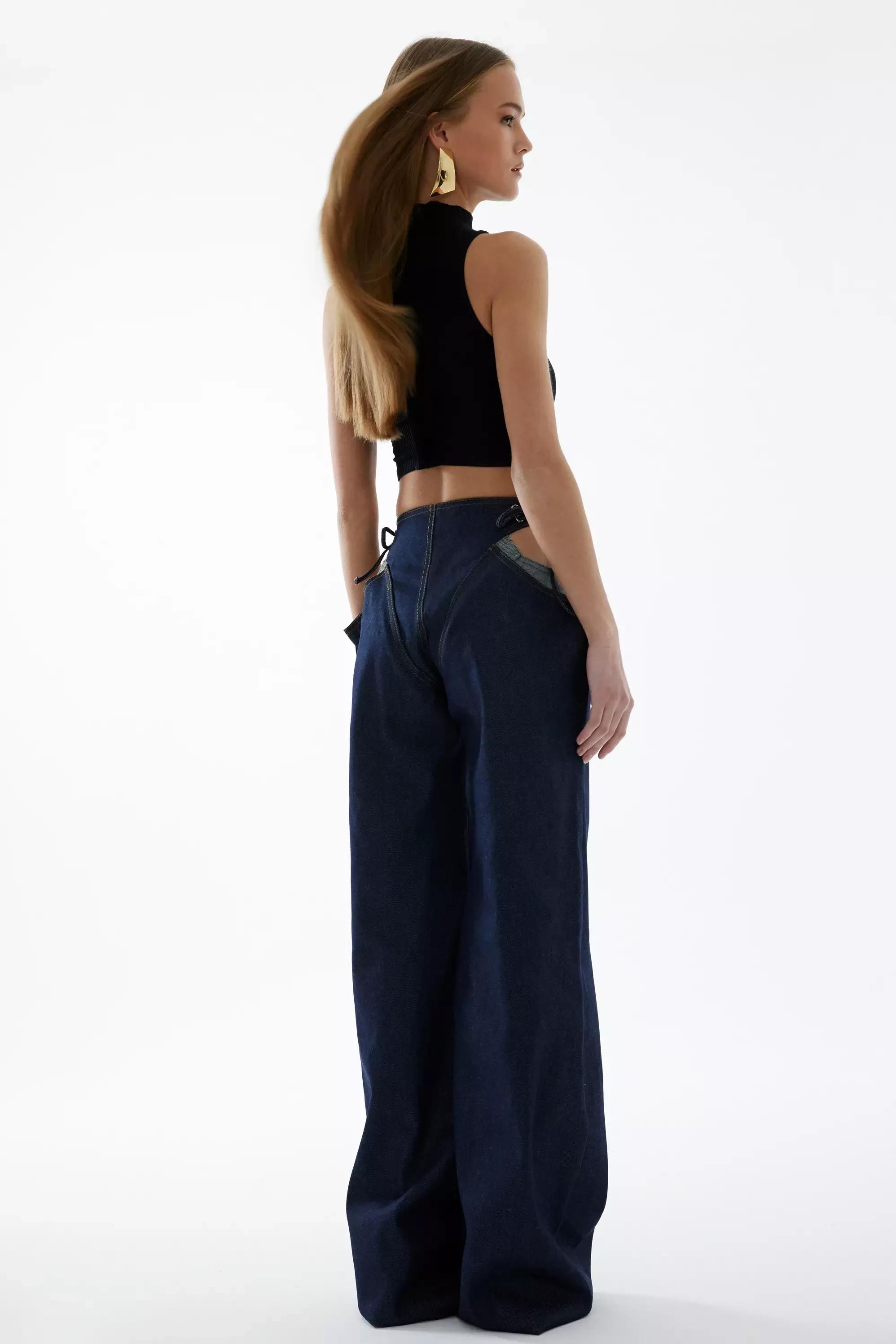 Navy blue kot long pants