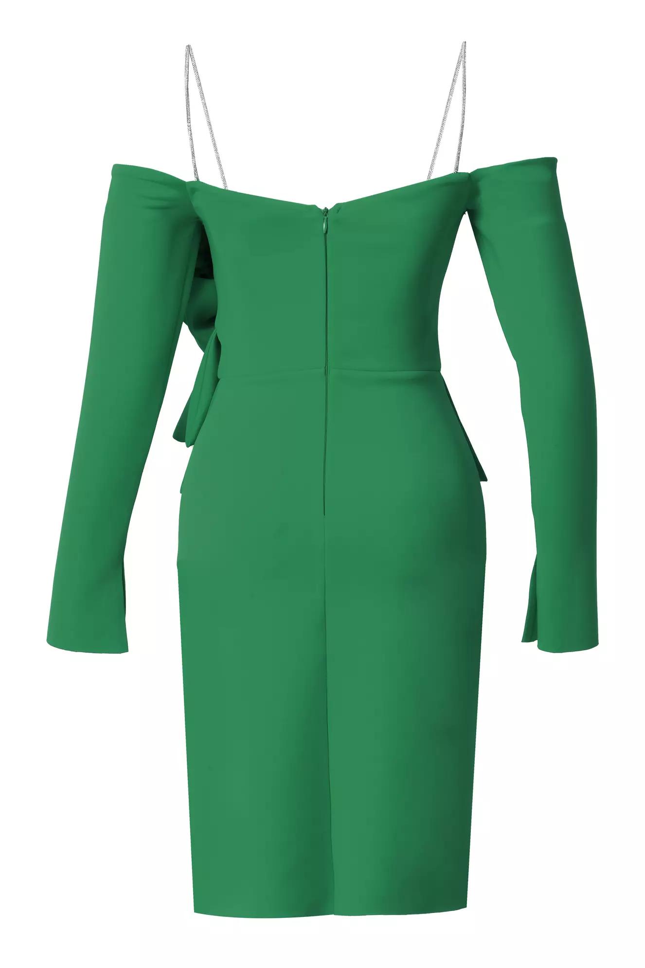 Green dalgic long sleeve mini dress