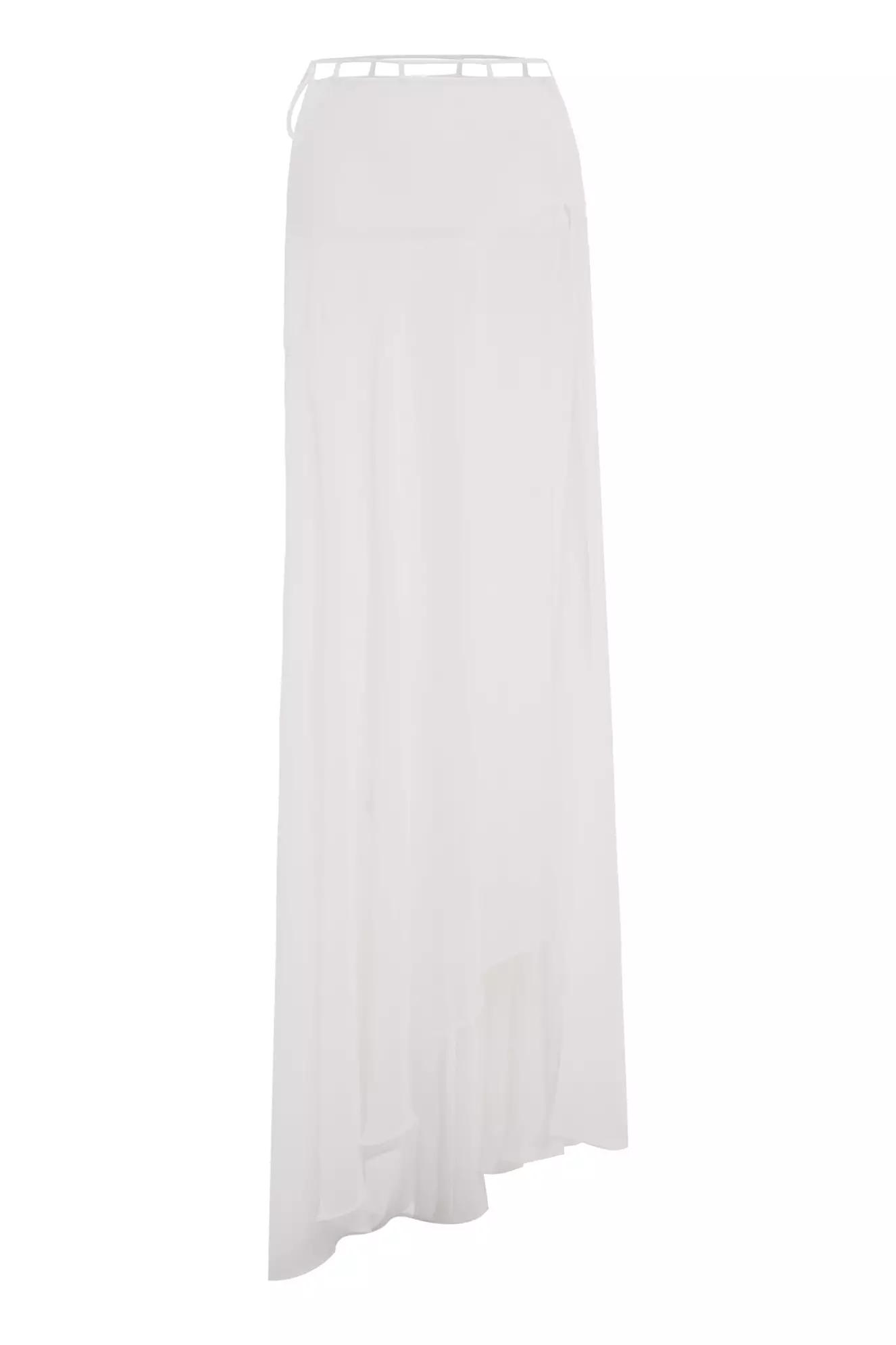 White sifon long skirt