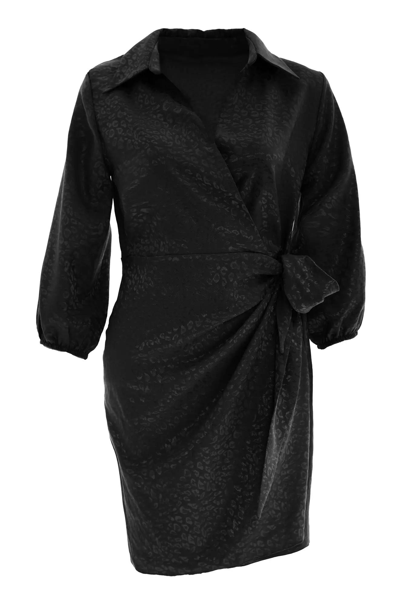 Black jakar long sleeve midi dress
