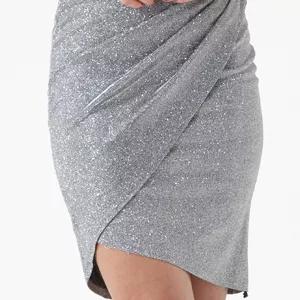 Silver glare sleeveless mini dress
