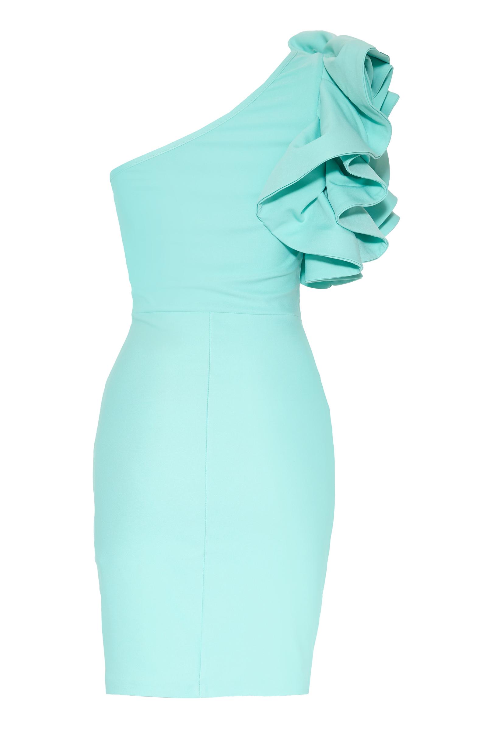 Mint Green Crepe Mini Dress