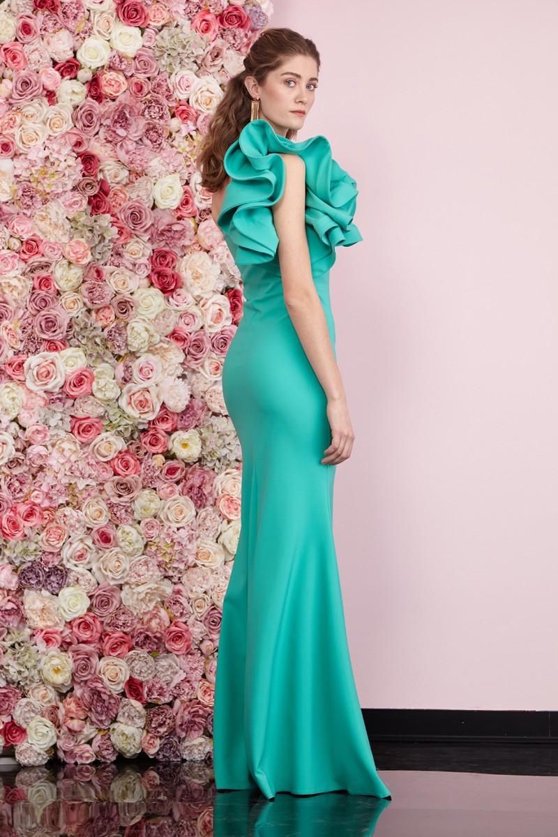 Mint Green Crepe Maxi Dress