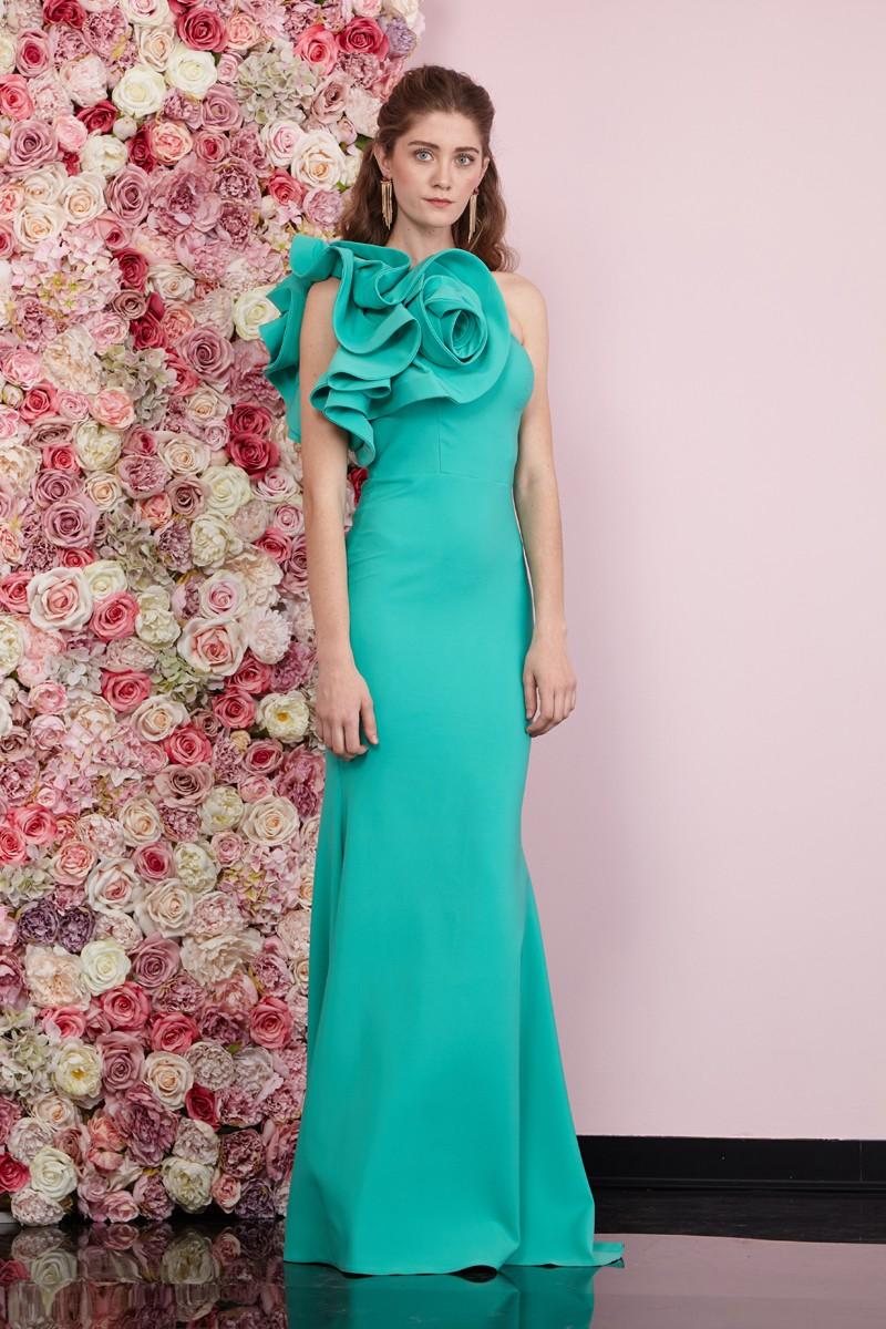 Mint Green Crepe Maxi Dress