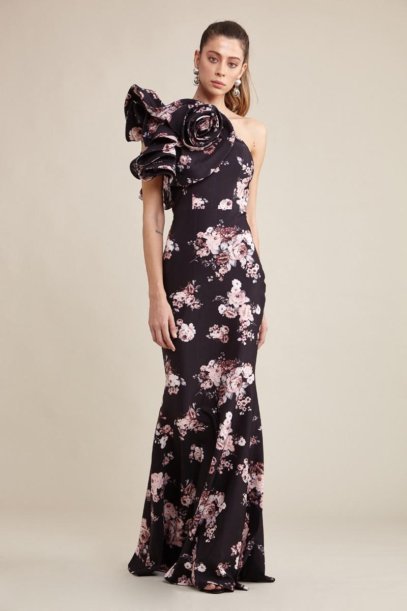 Print Y23 Crepe Maxi Dress