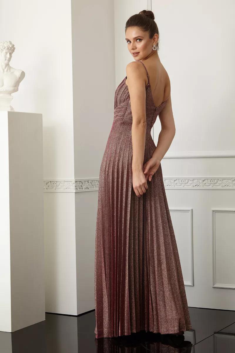 Copper Sleeveless Maxi Dress