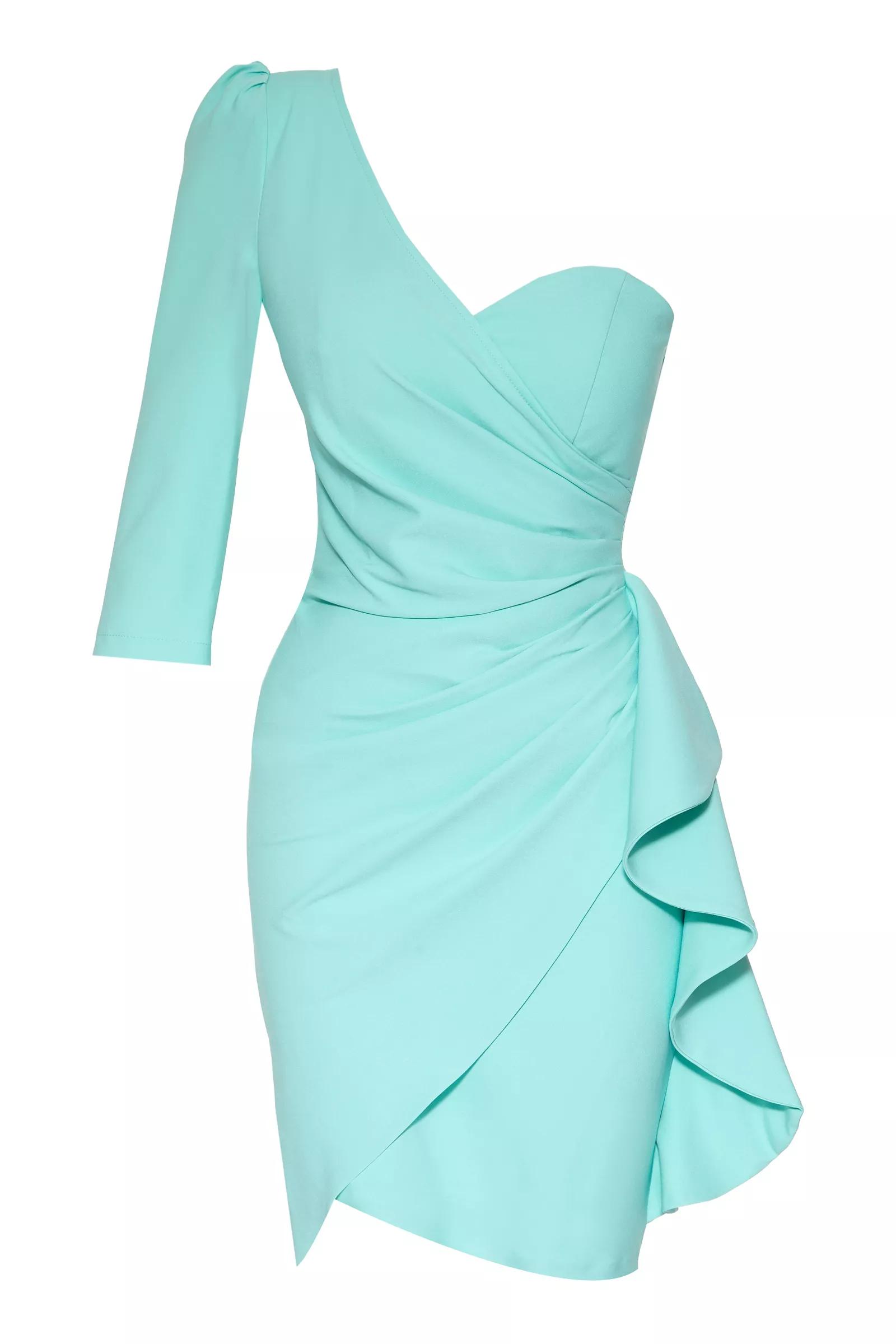 Mint Green Crepe Mini Dress