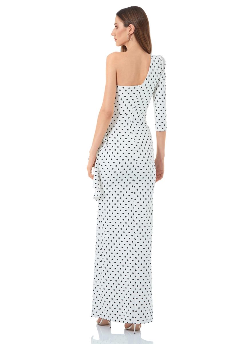 Printed Crepe One Arm Maxi Dress