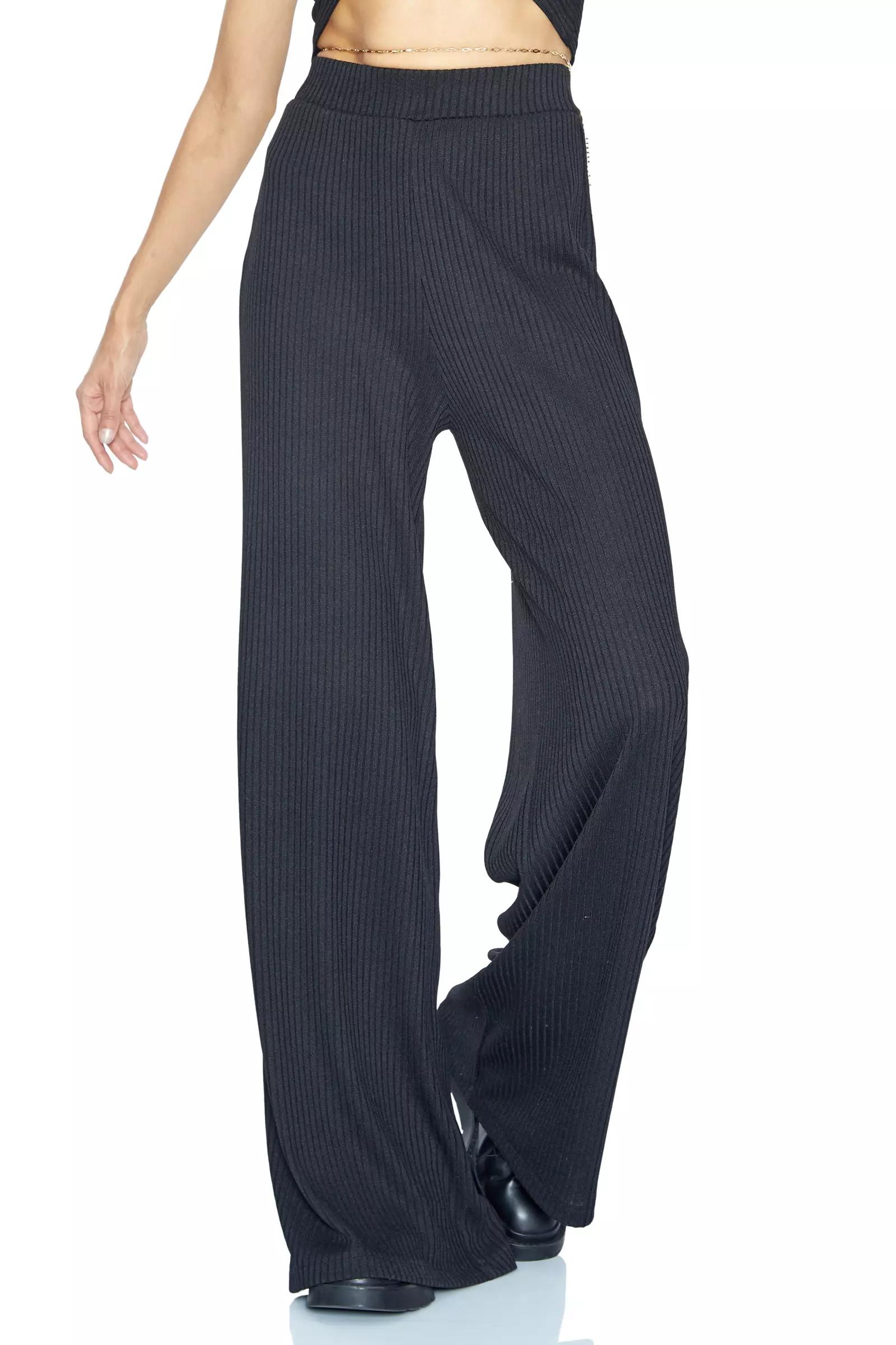 Black Knitted Maxi Pants