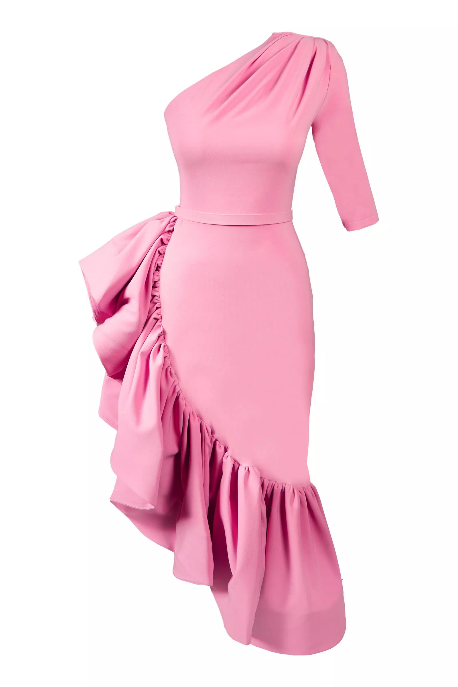 Pink Crepe Maxi Dress