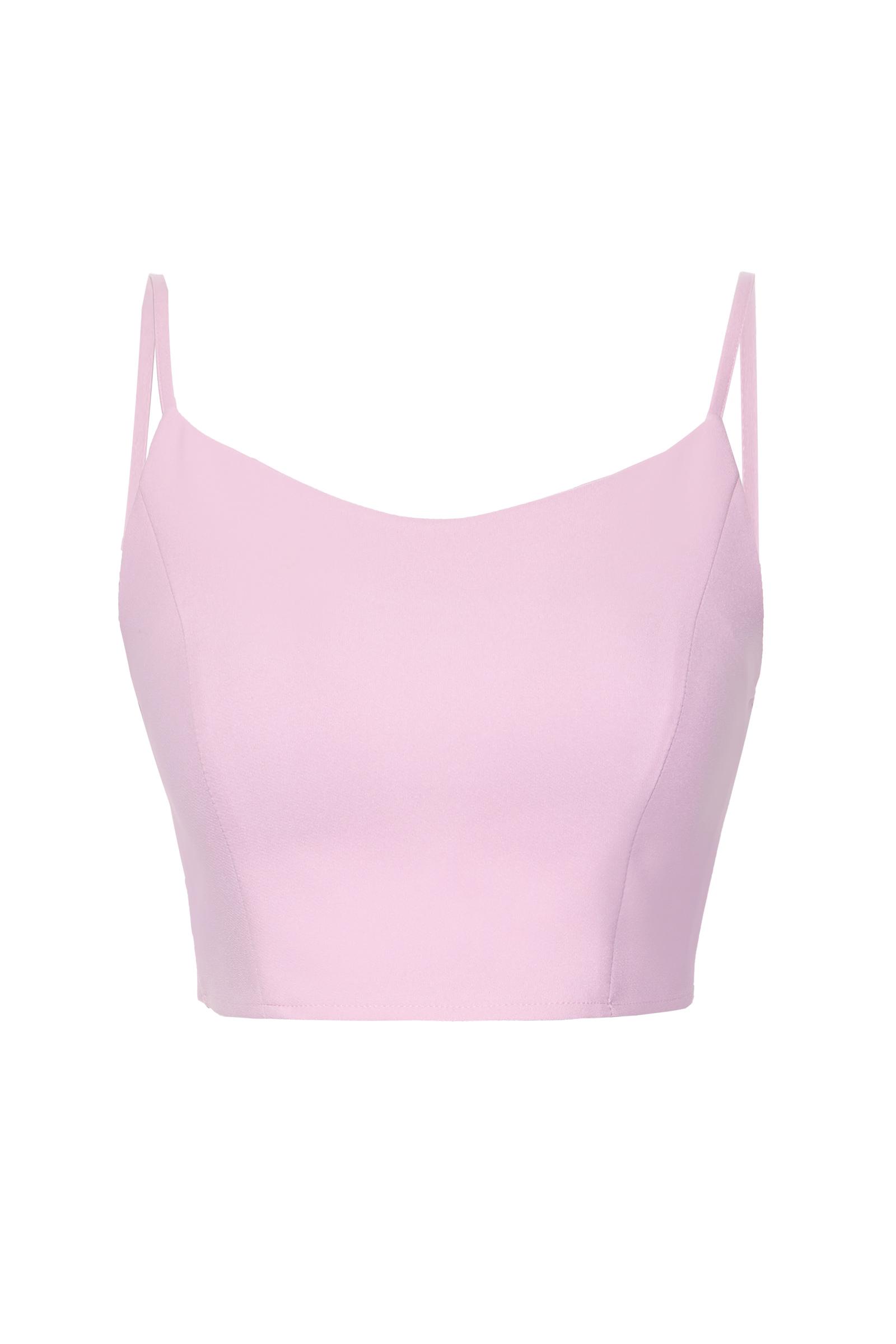 New Powder Crepe Sleeveless Crop Top