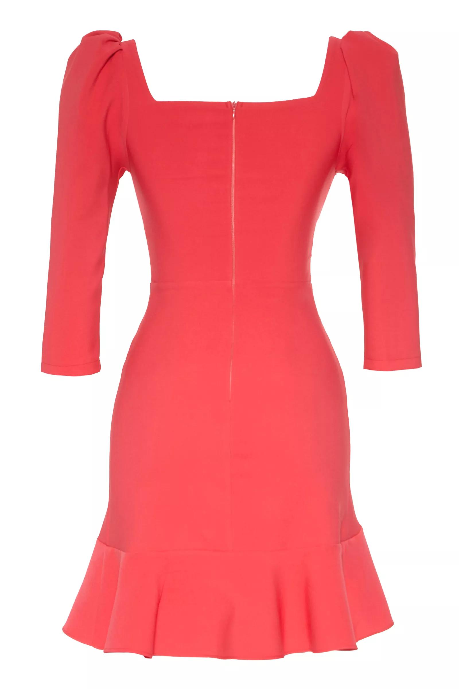 Crepe 3/4 Sleeve Mini Dress