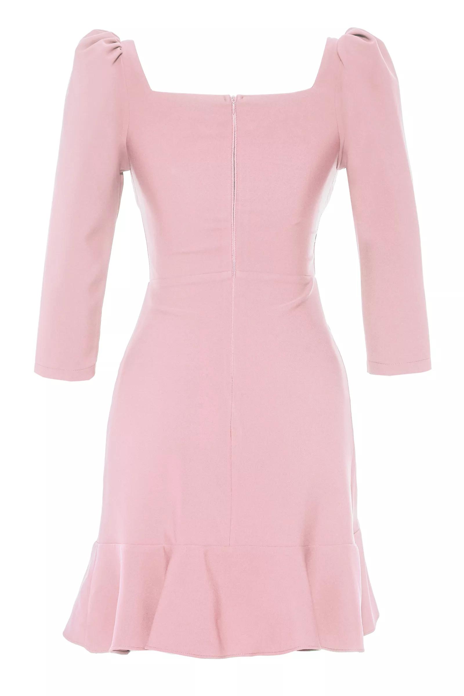 Blush crepe 3/4 sleeve mini dress