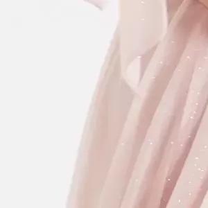 Blush plus size tulle one arm maxi dress