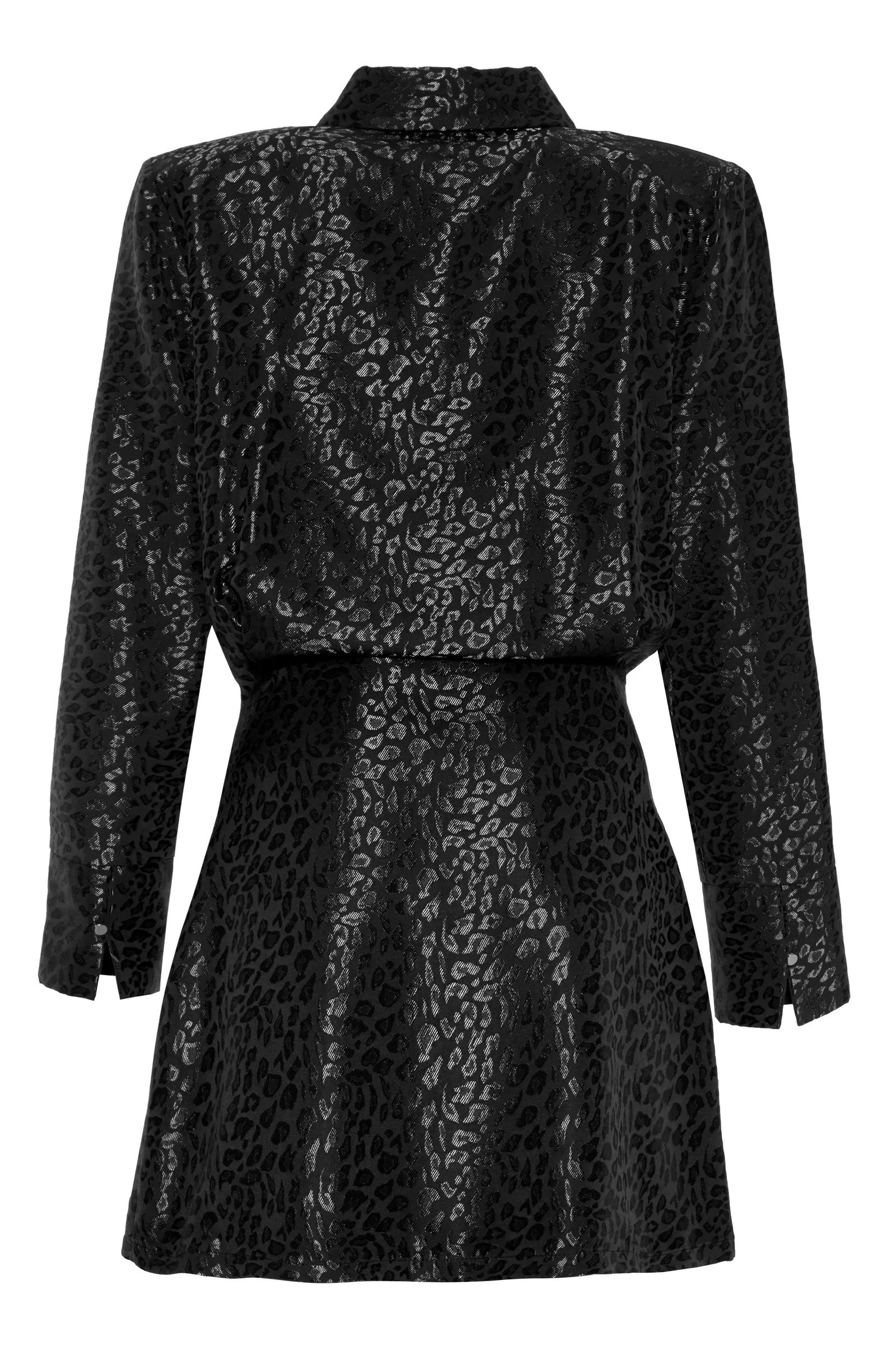 Black jakar long sleeve mini dress