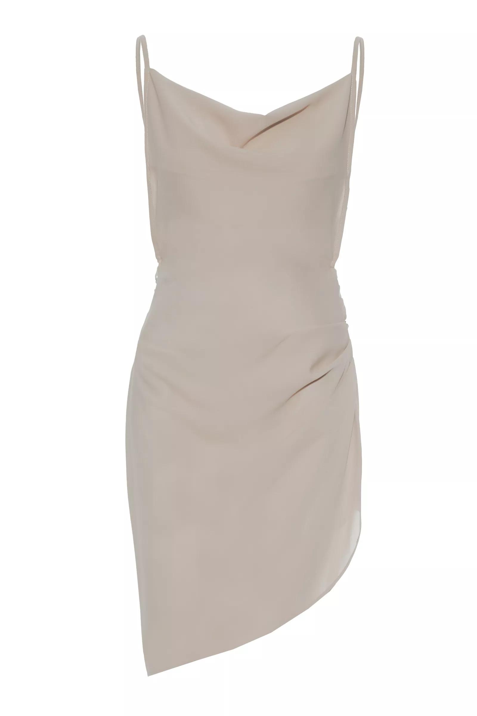 Beige Jessica Sleeveless Mini Dress