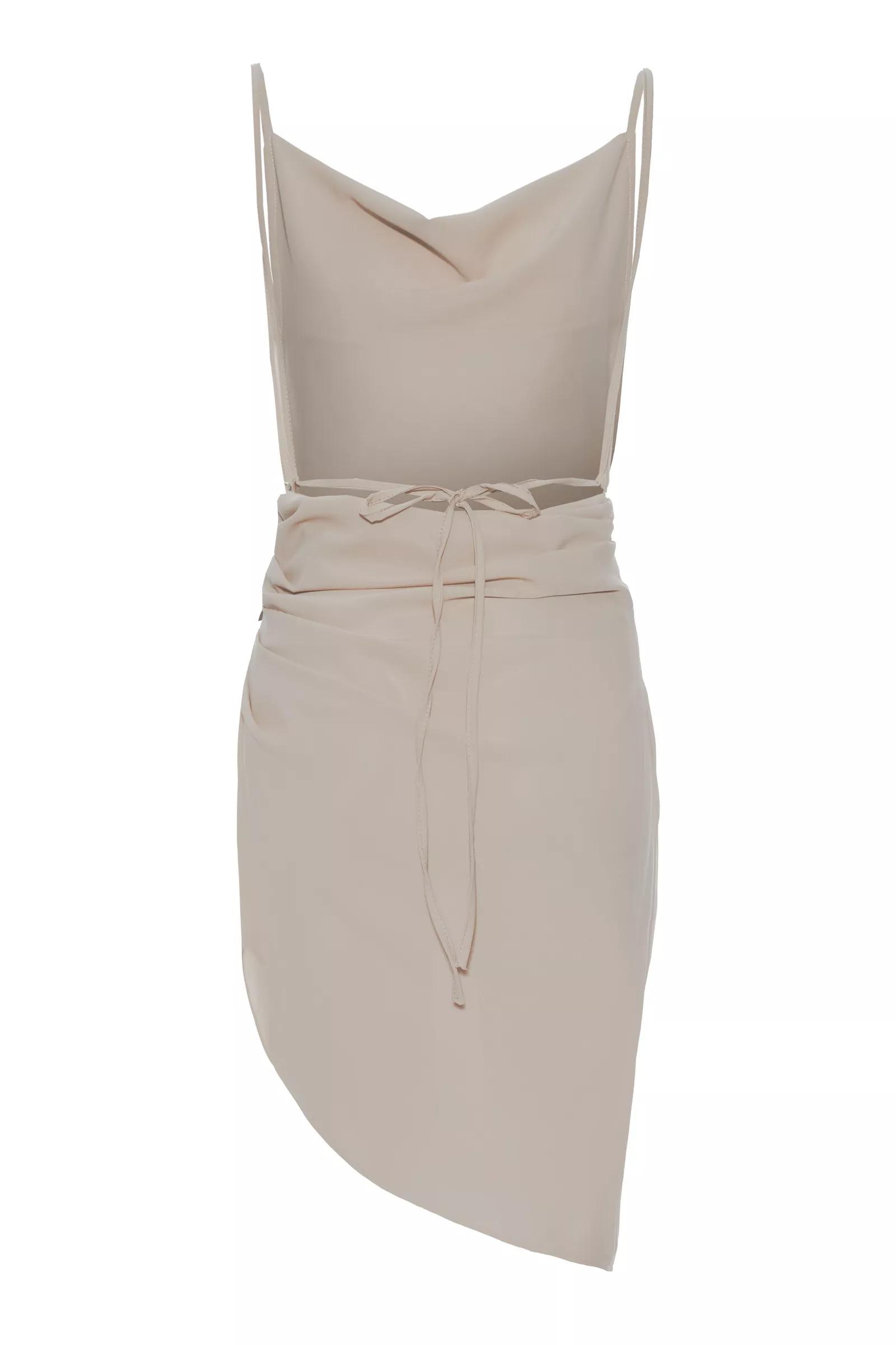 Beige Jessica Sleeveless Mini Dress