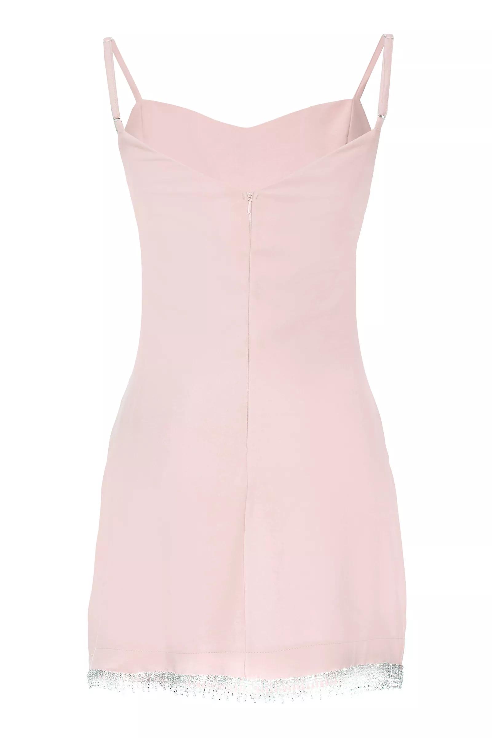 Blush plus size crepe sleeveless mini dress