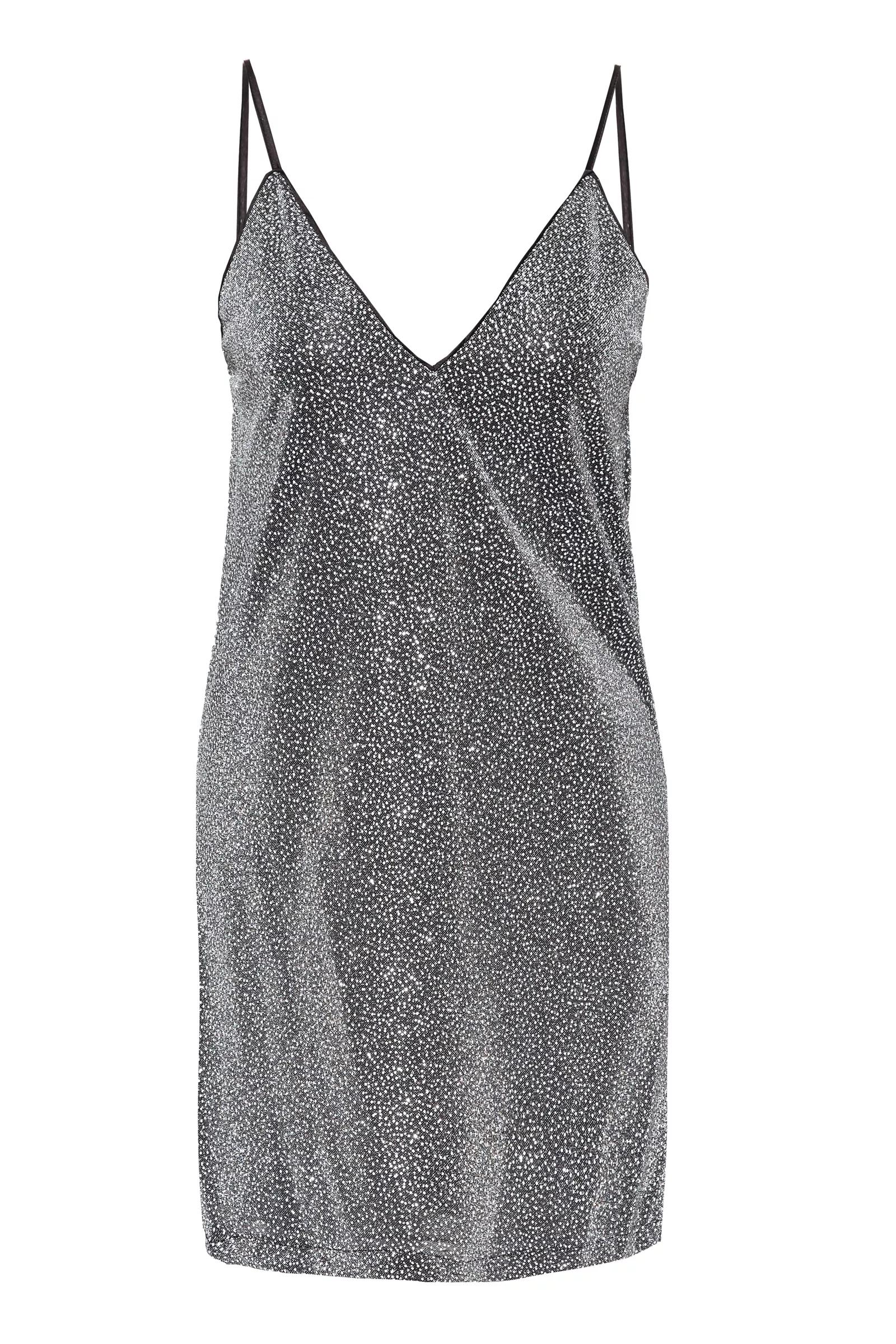 White sequin sleeveless mini dress