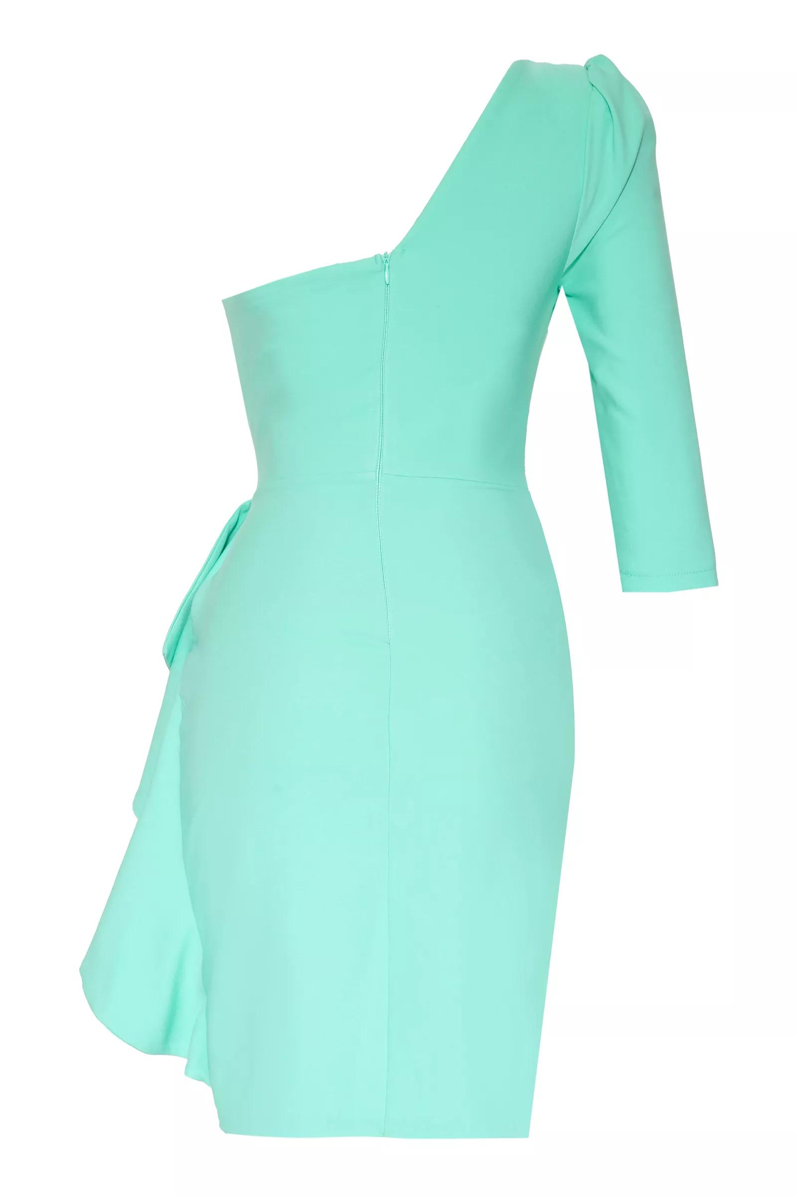 Water Green Crepe Mini Dress