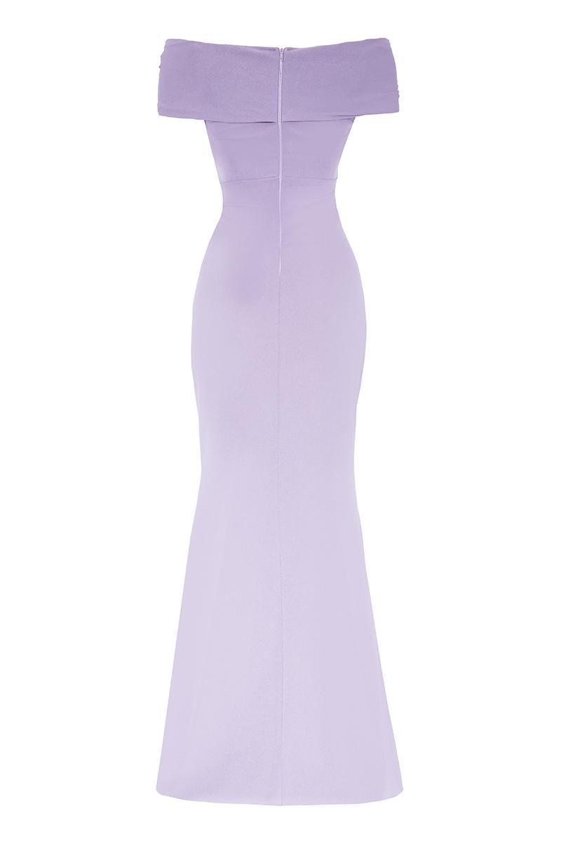 Lilac Crepe Sleeveless Dress