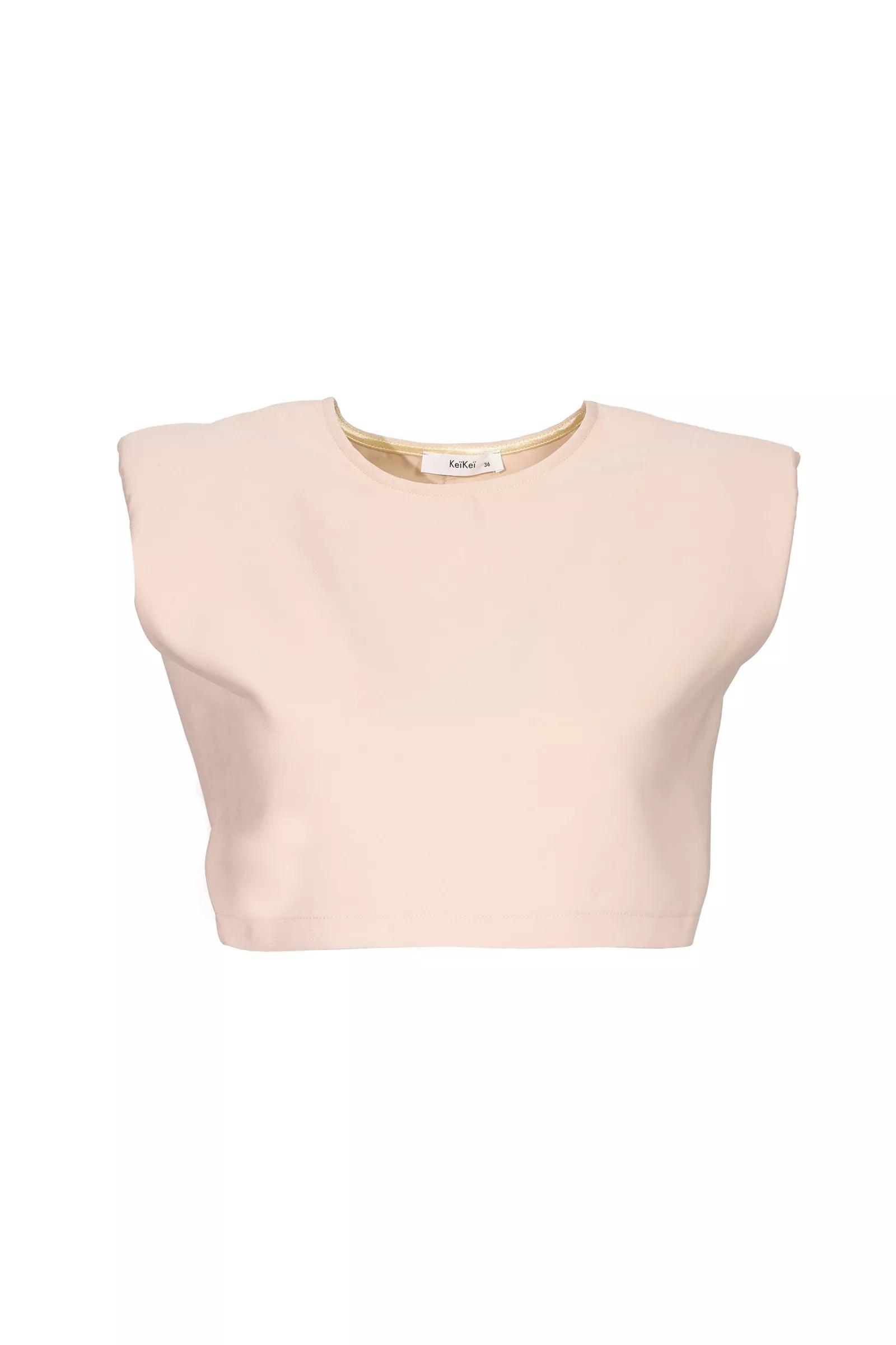 Puppy Crepe Sleeveless Crop Top