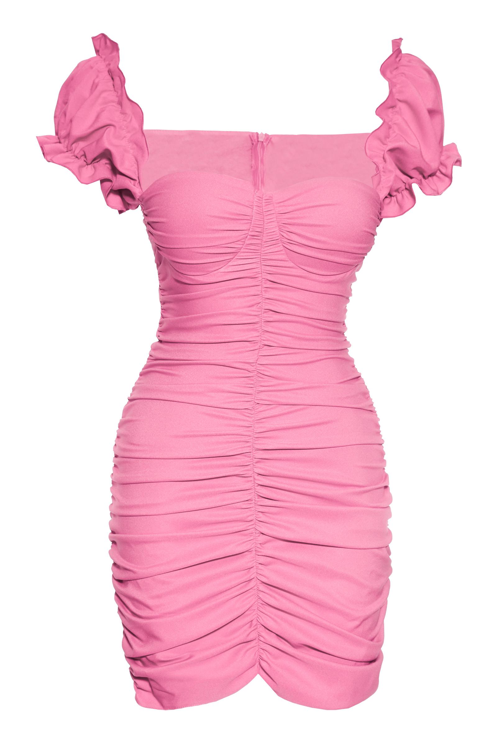 Pembe Crepe Sleeveless Mini Dress