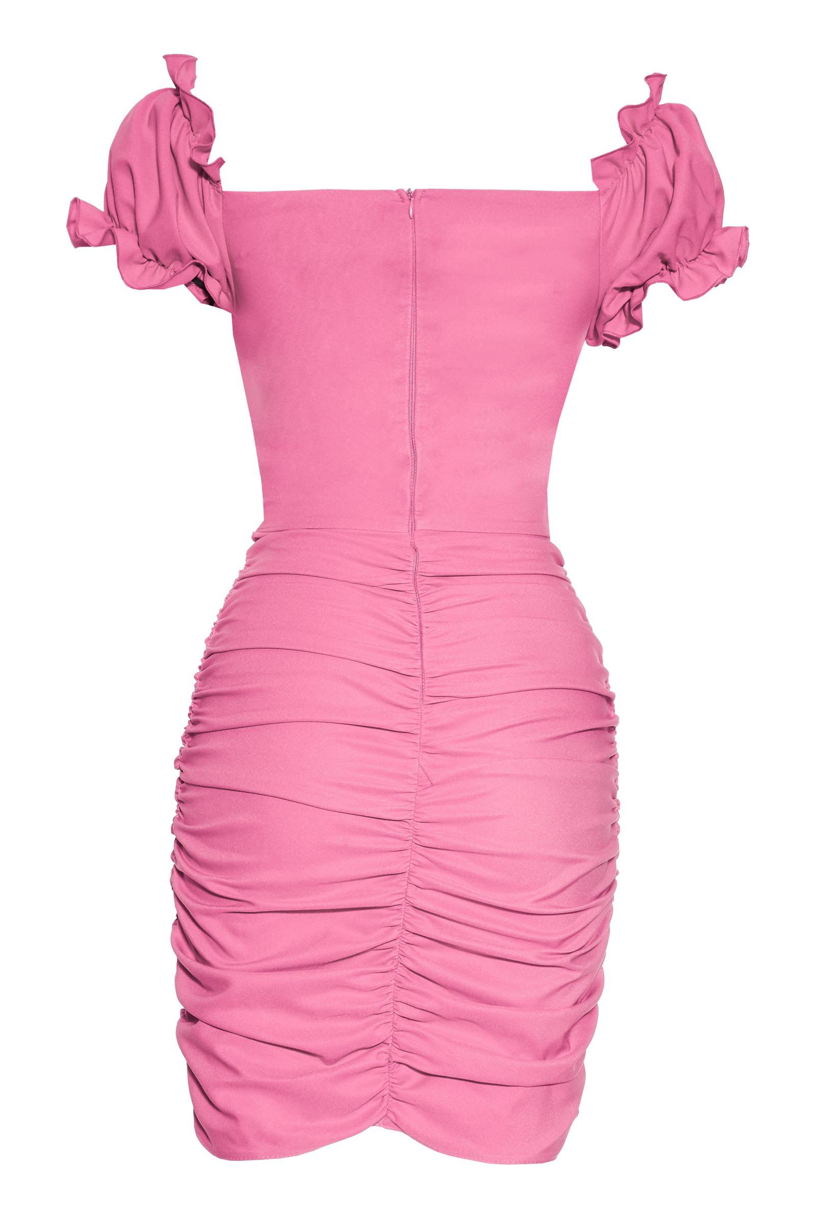 Pembe Crepe Sleeveless Mini Dress