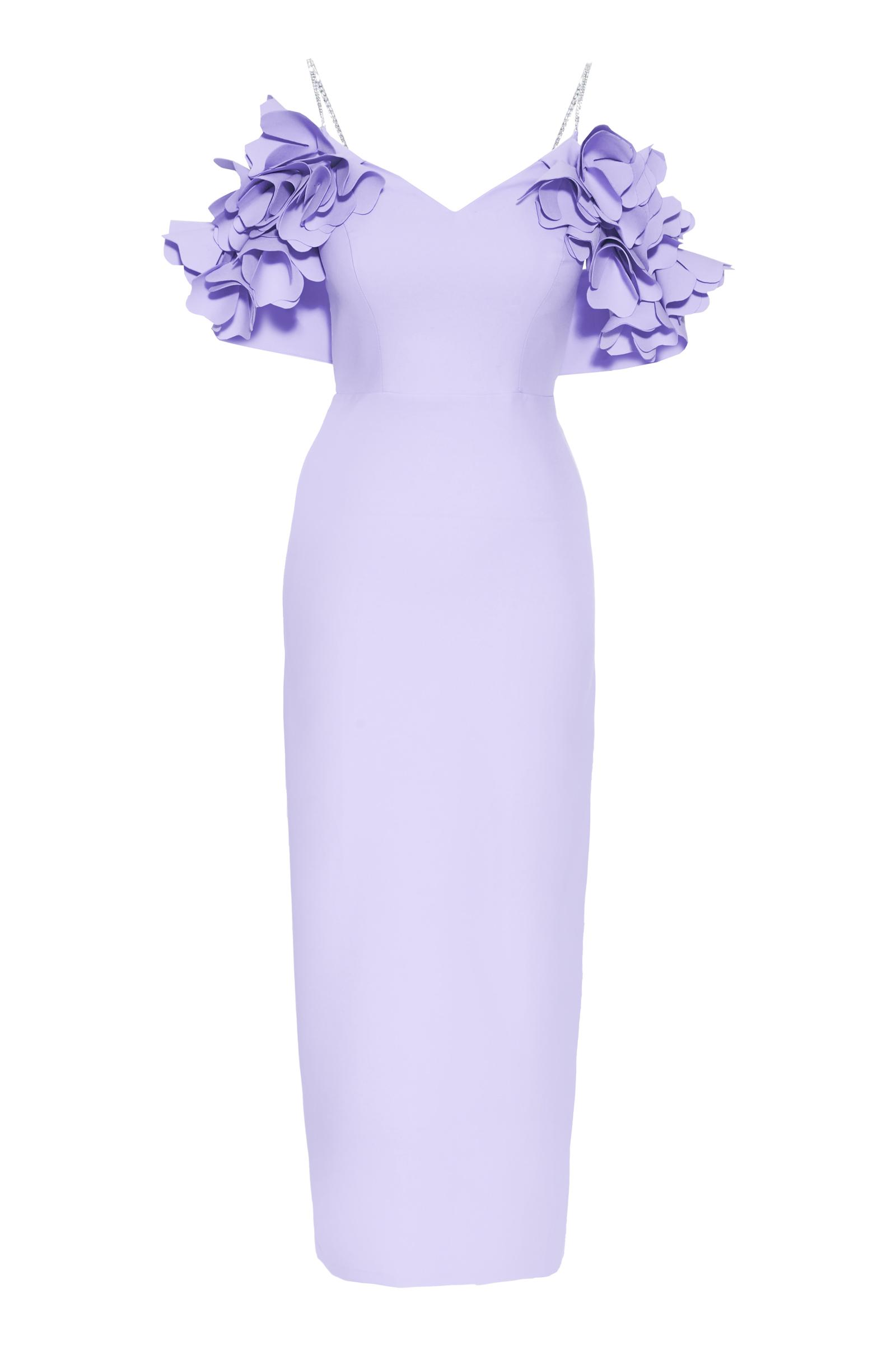 Lilac Crepe Sleeveless Maxi Dress