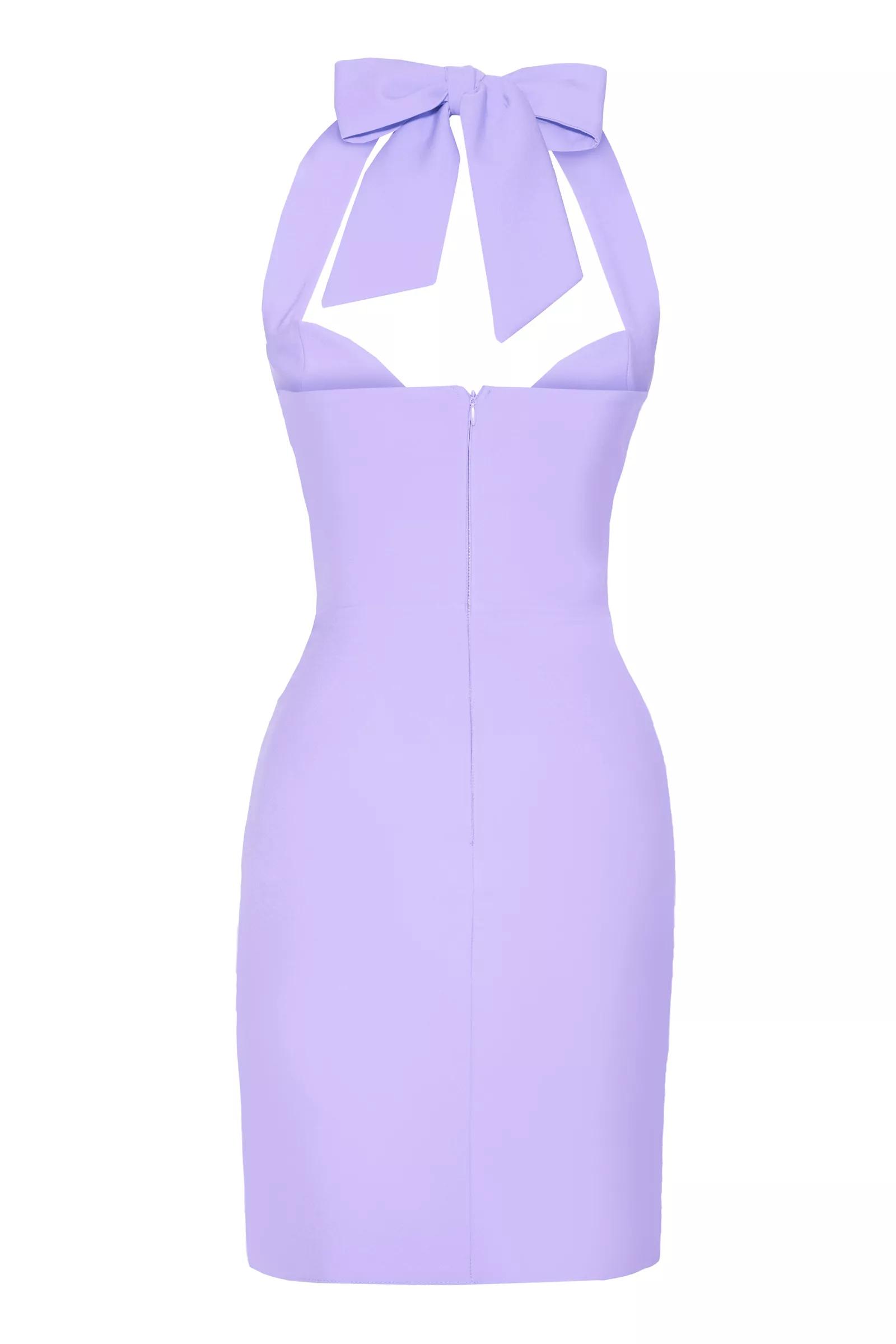 Lilac Crepe Sleeveless Mini Dress