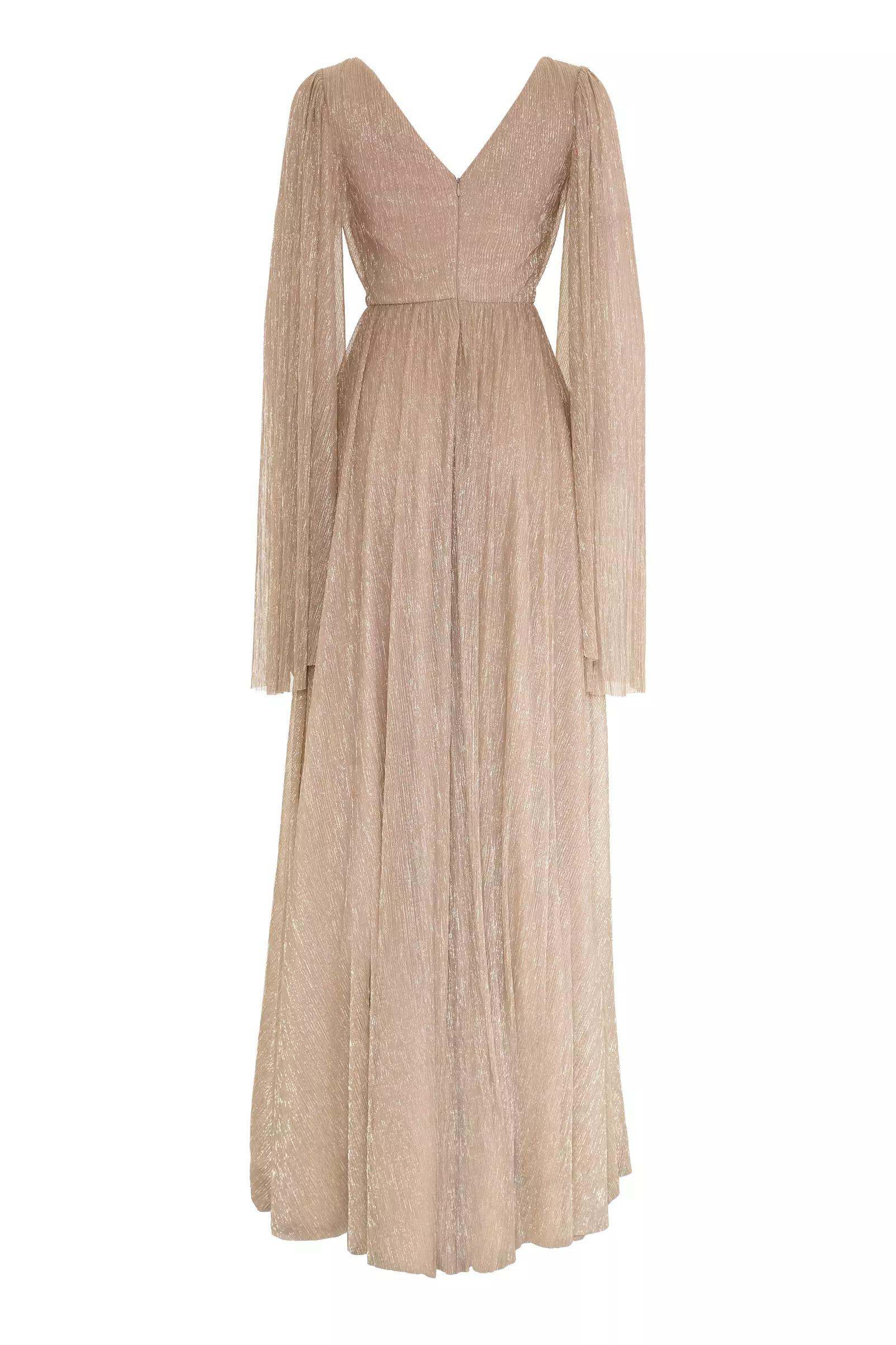 Gold moonlight sleeveless maxi dress