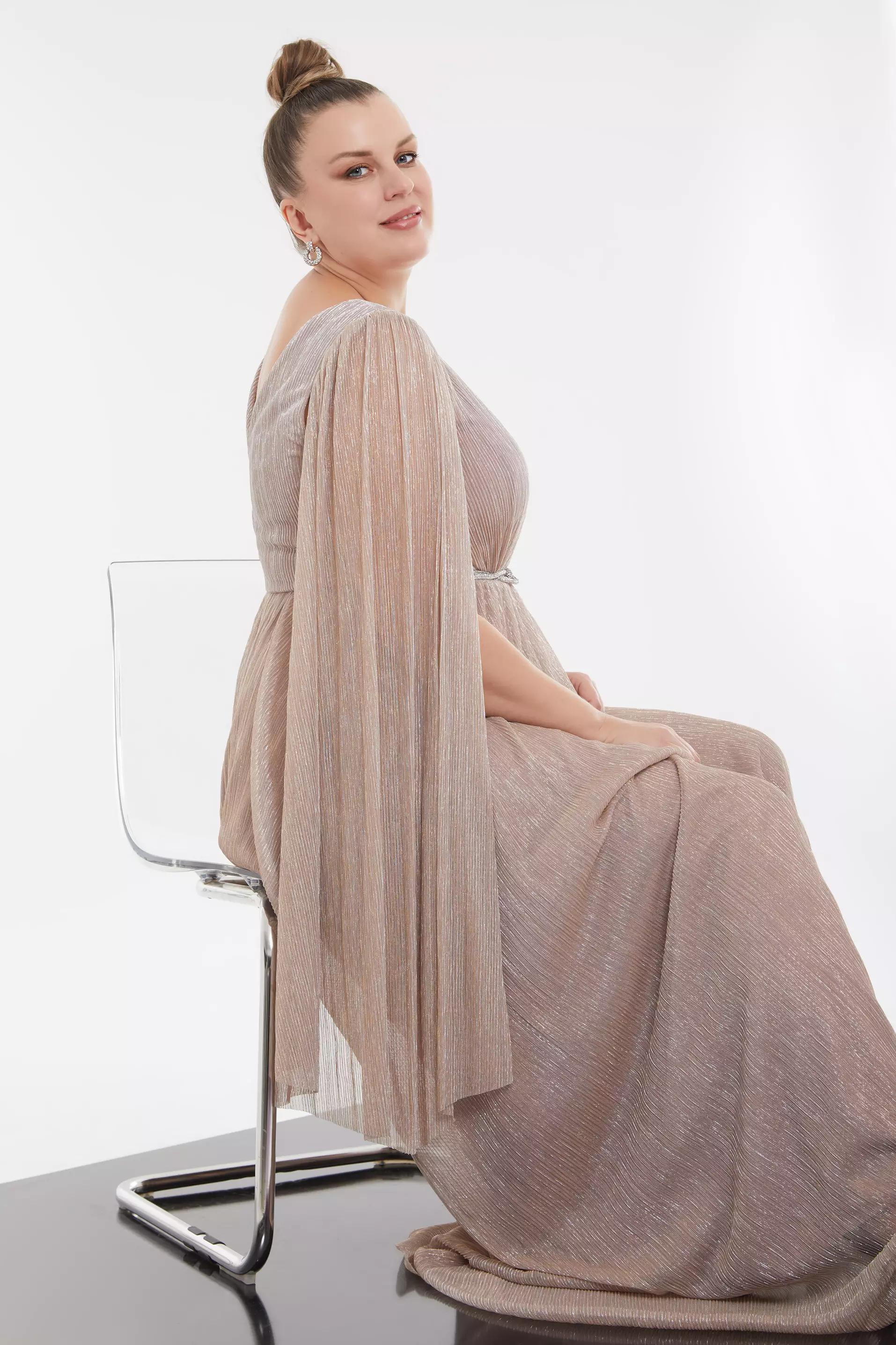 Blush plus size moonlight long sleeve maxi dress