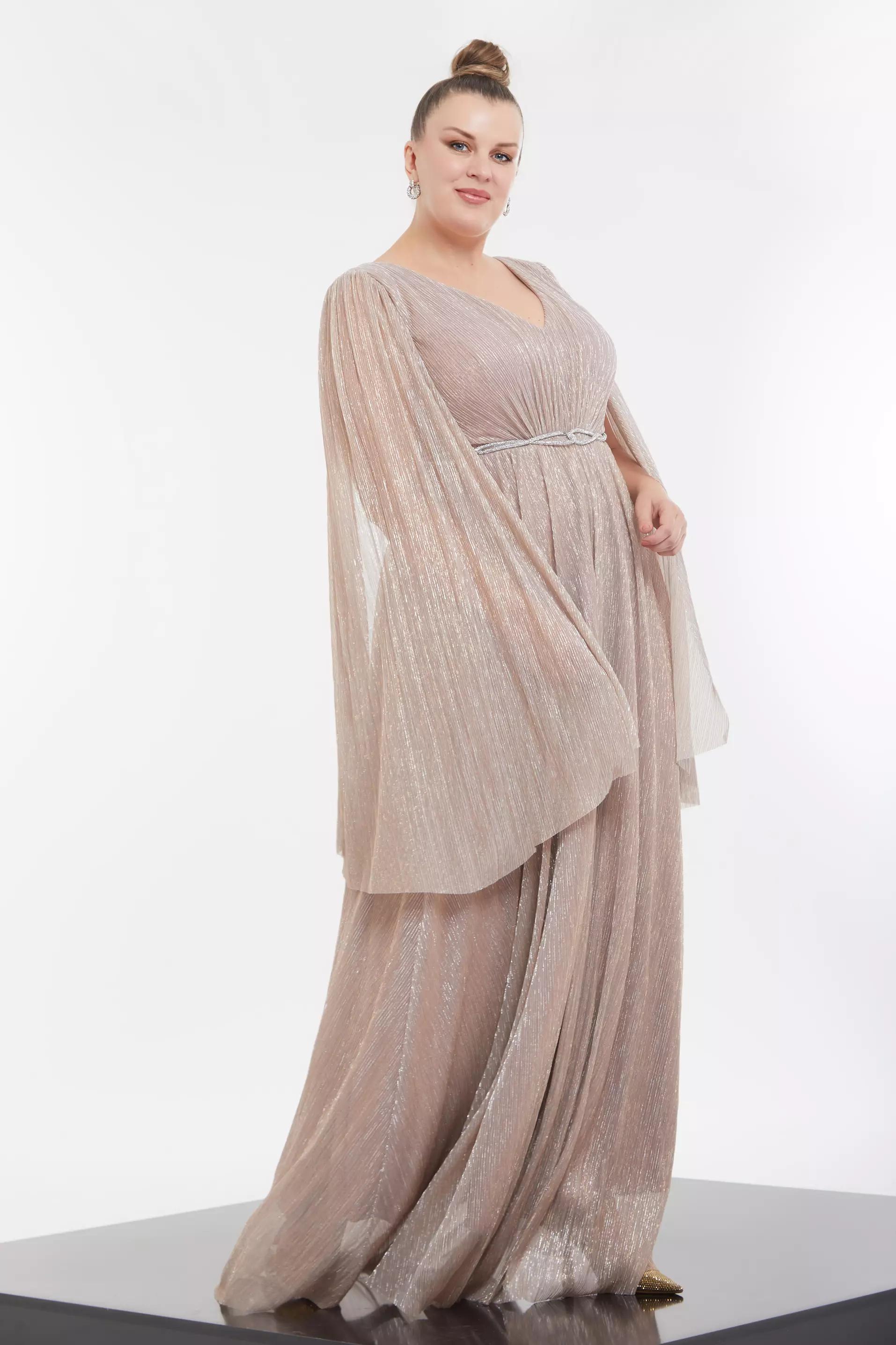 Blush plus size moonlight long sleeve maxi dress