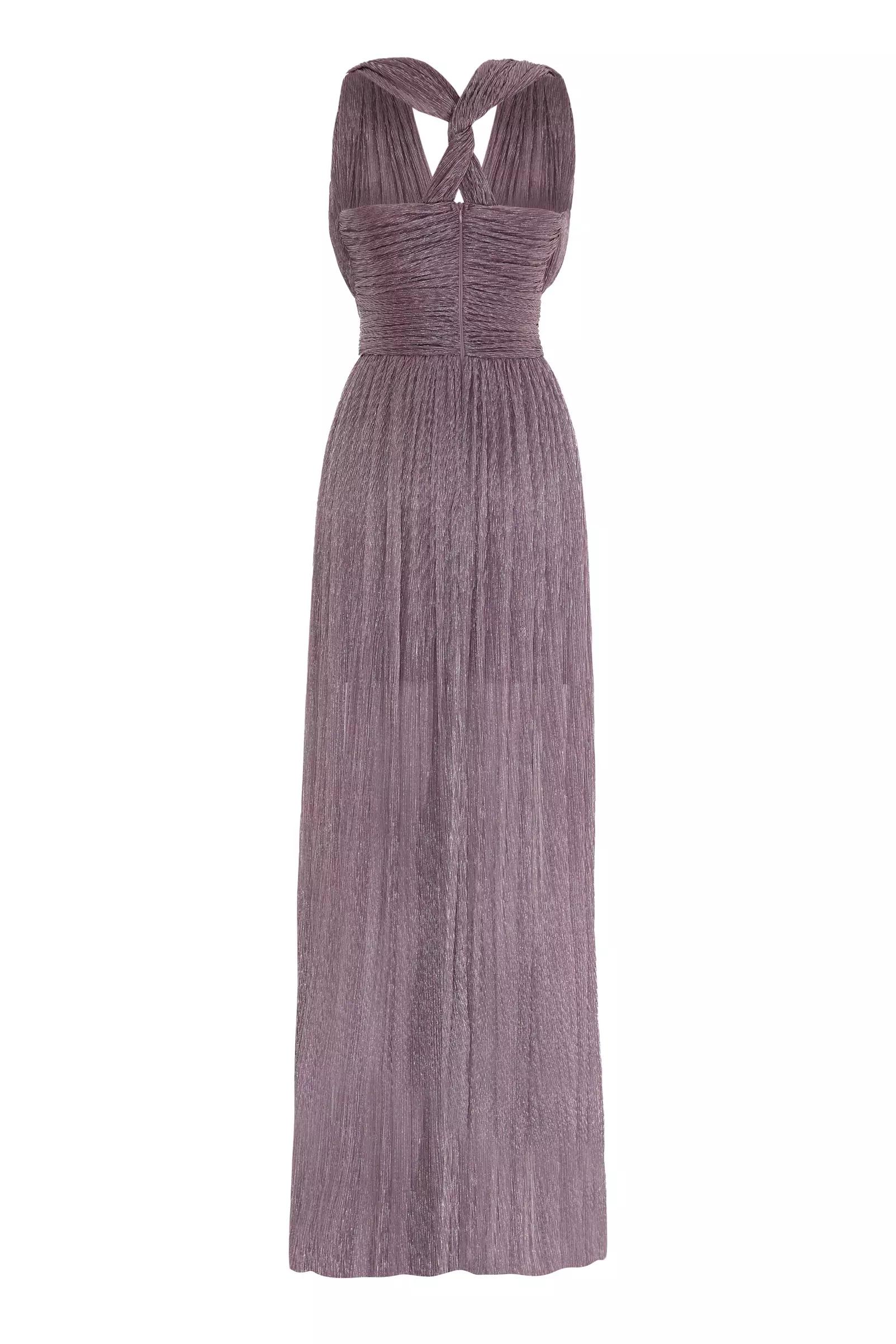 Lilac Simli One Arm Mini Dress