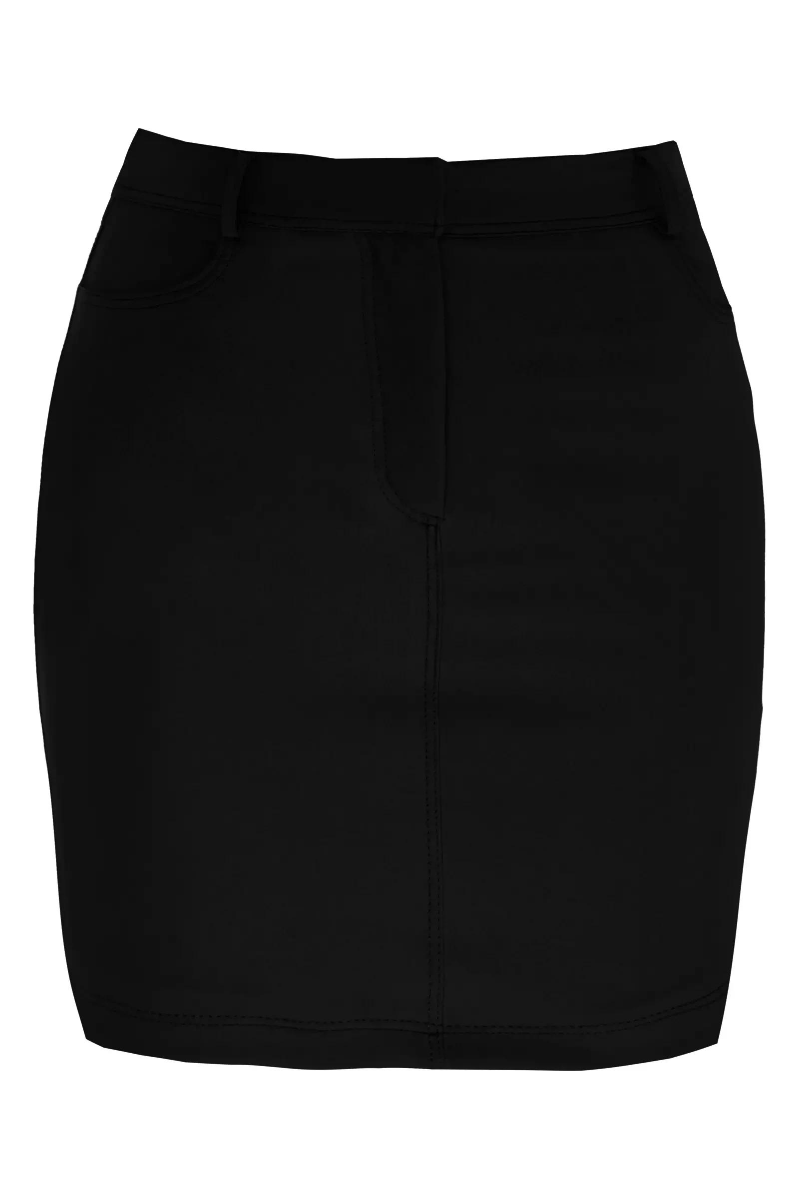 Black crepe mini skirt