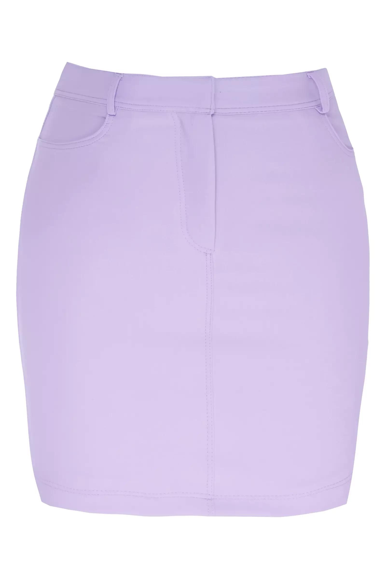 Lilac Crepe Mini Skirt