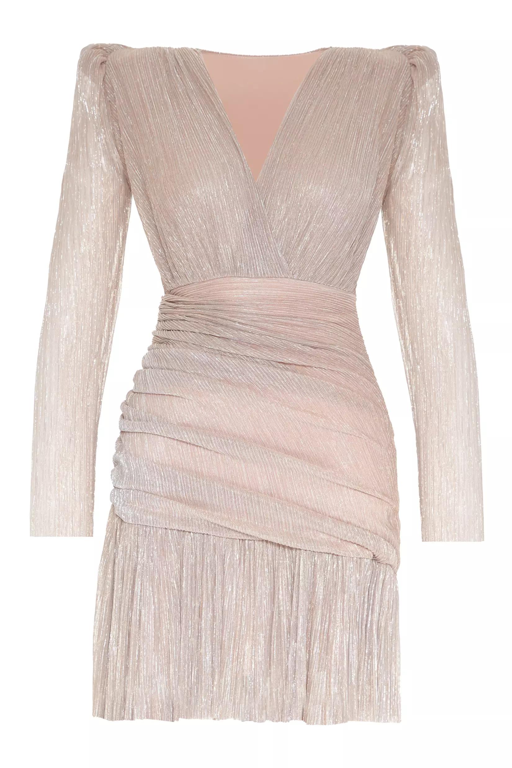 Blush sparky long sleeve mini dress