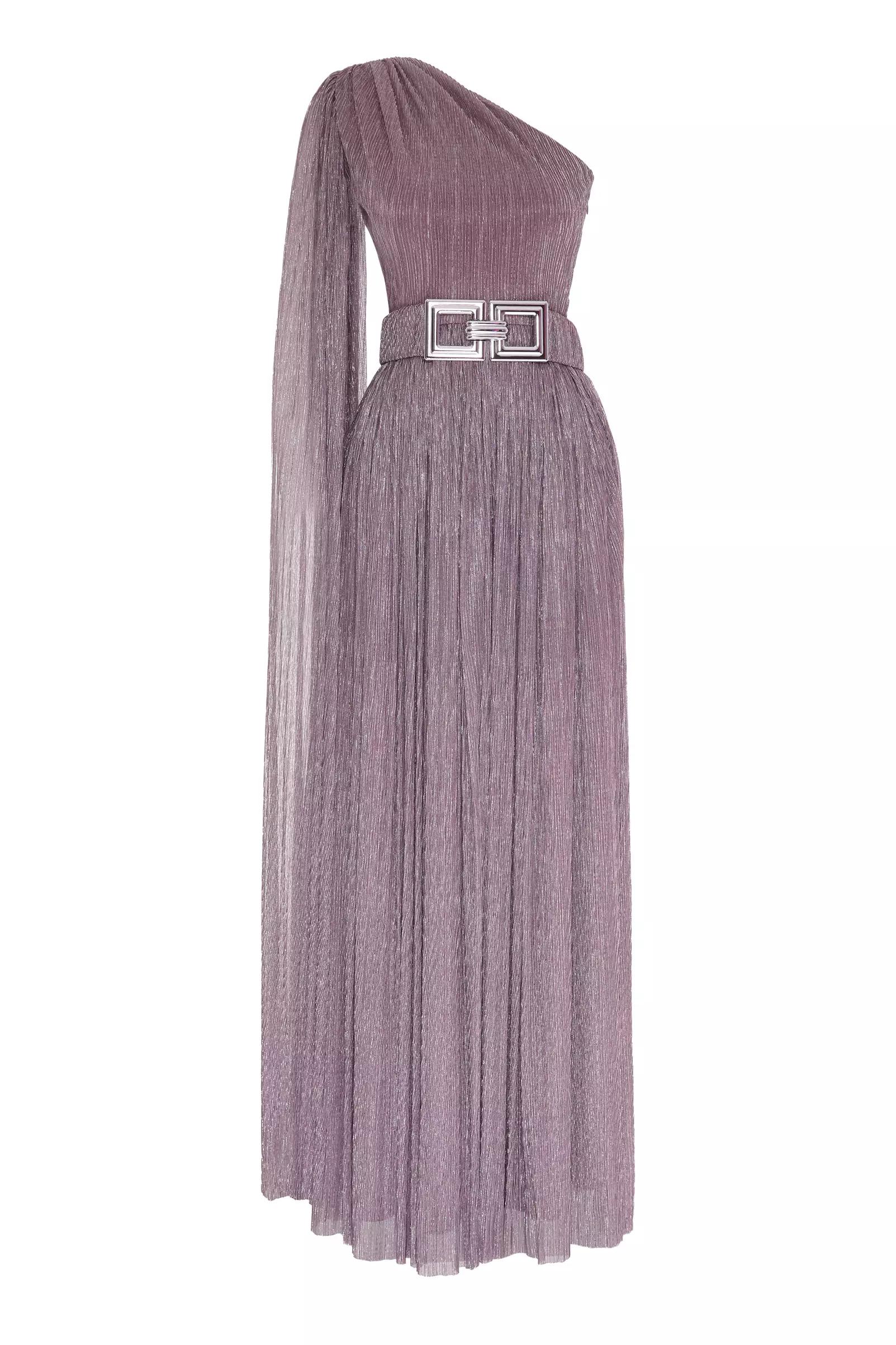 Lilac Simli One Arm Maxi Dress