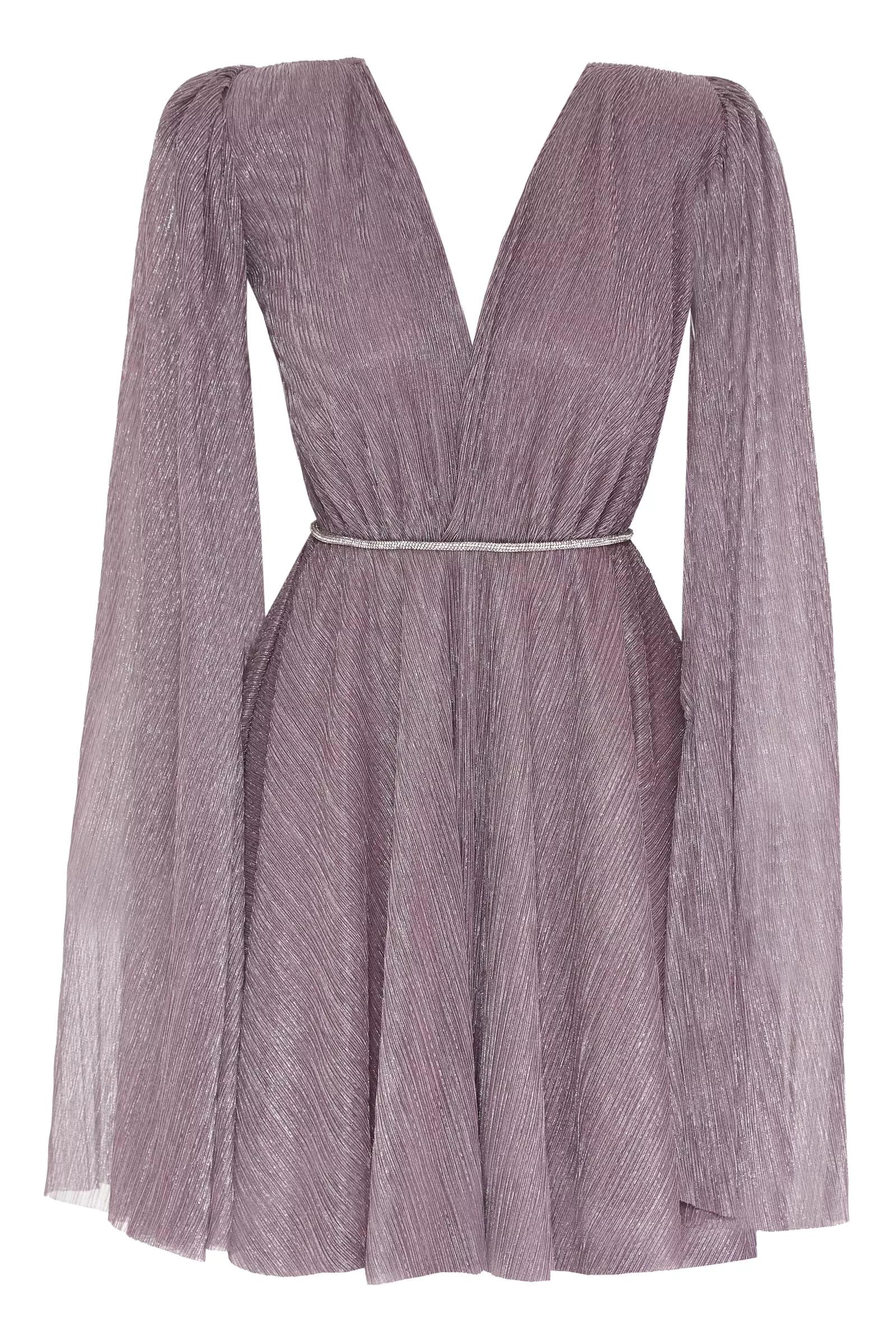 Lilac moonlight long sleeve mini dress