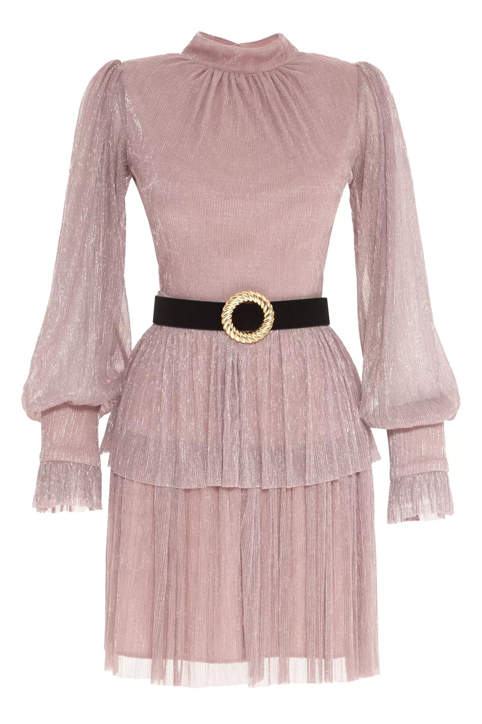 Blush moonlight long sleeve mini dress