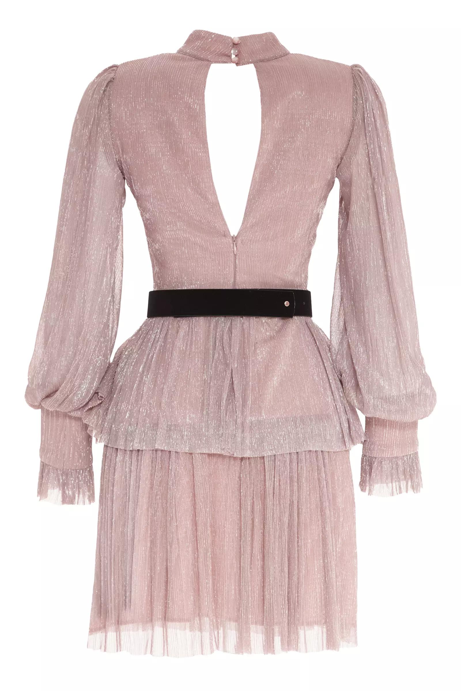 Blush moonlight long sleeve mini dress