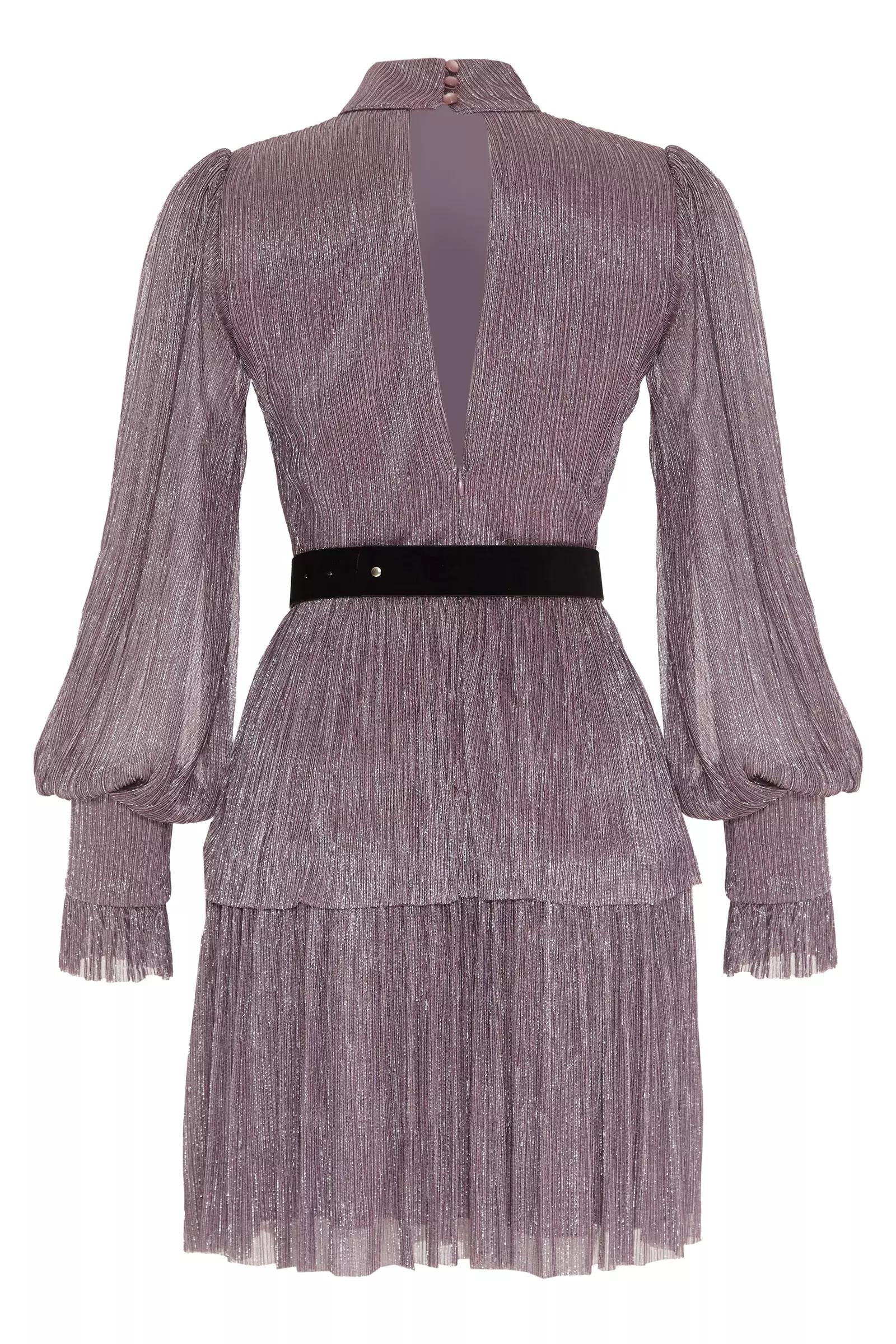 Lilac Simli Long Sleeve Mini Dress