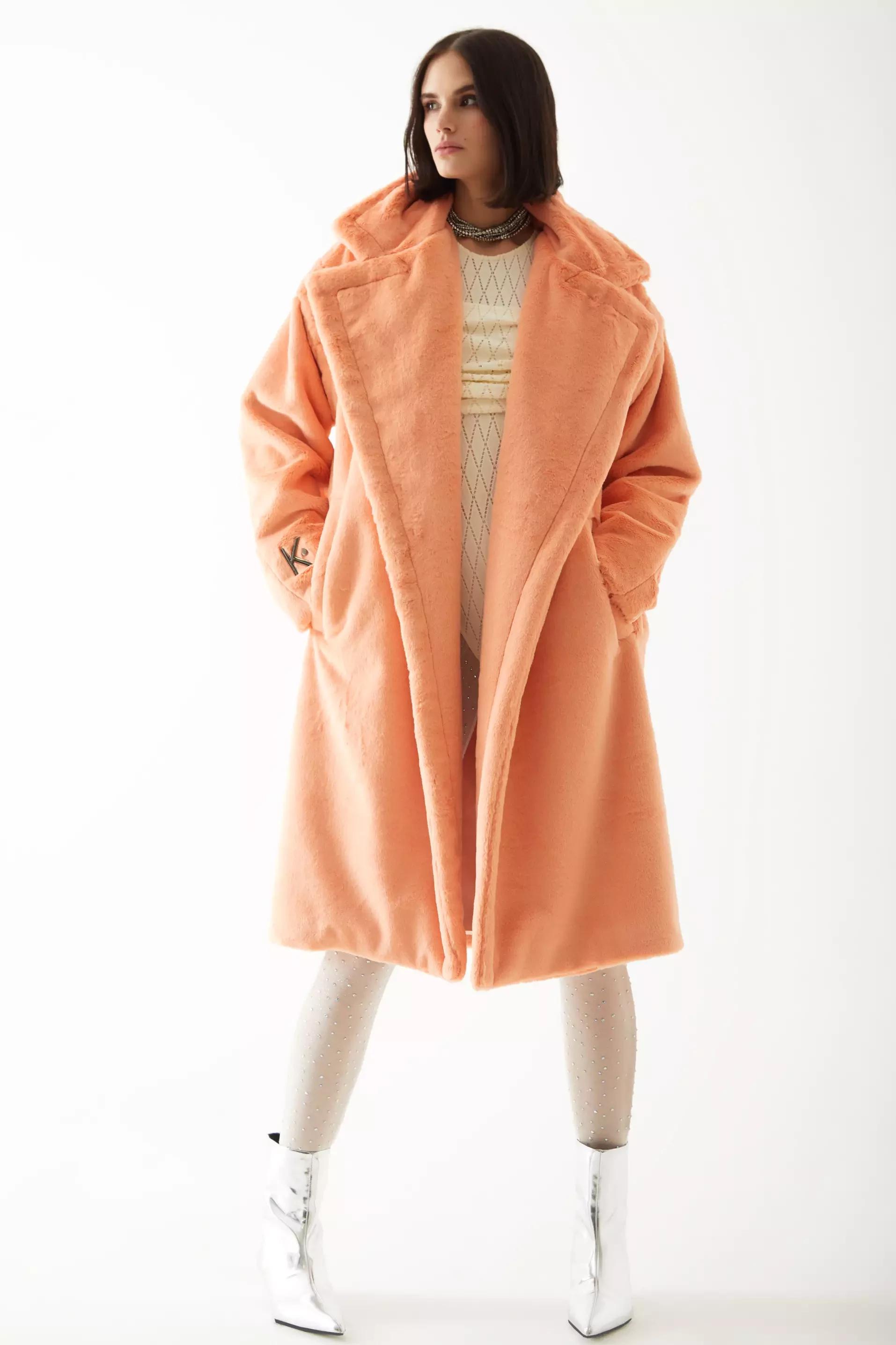 Puppy bunny long sleeve maxi coat