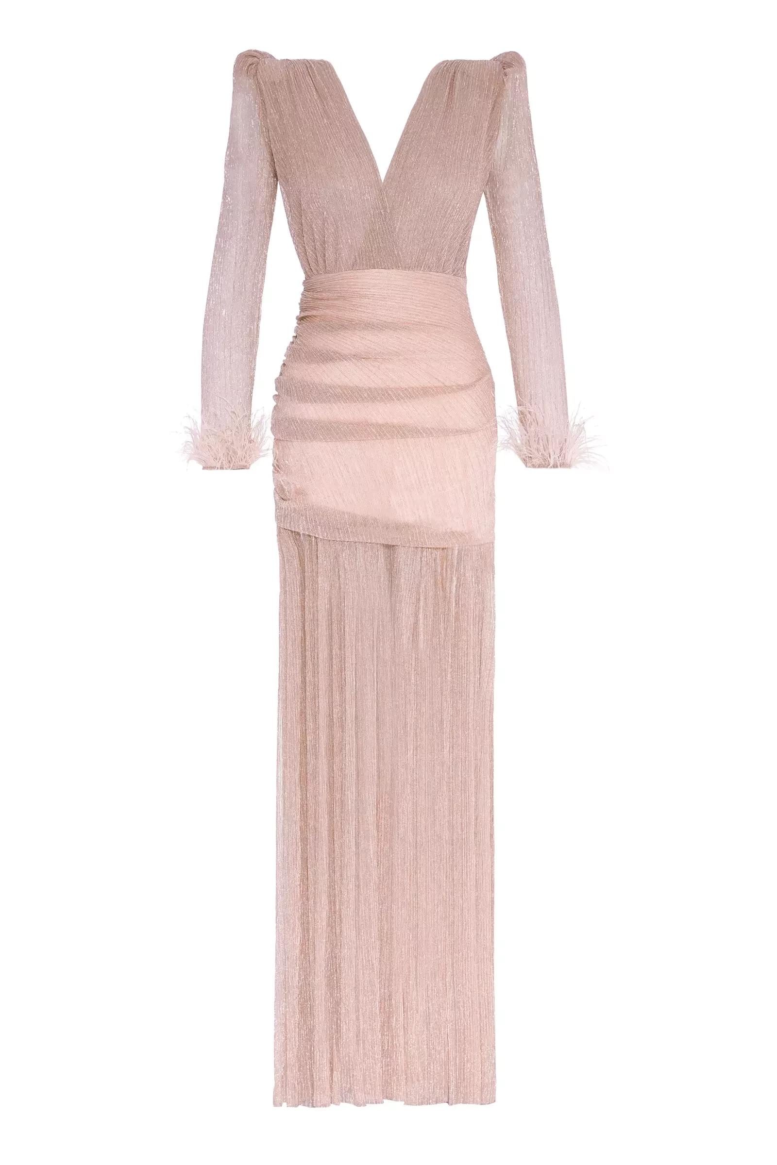 Blush moonlight long sleeve maxi dress