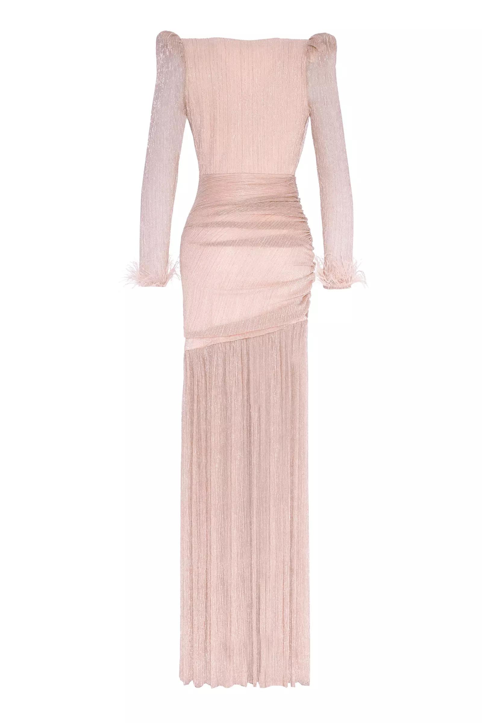 Blush moonlight long sleeve maxi dress