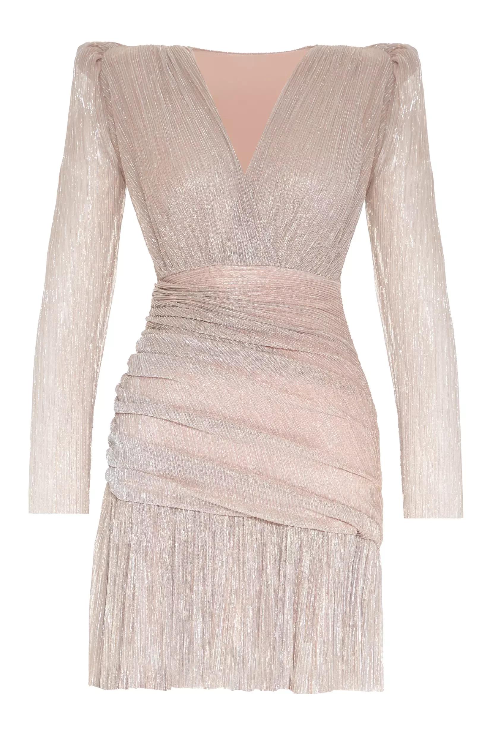 Blush plus size sparky long sleeve midi dress