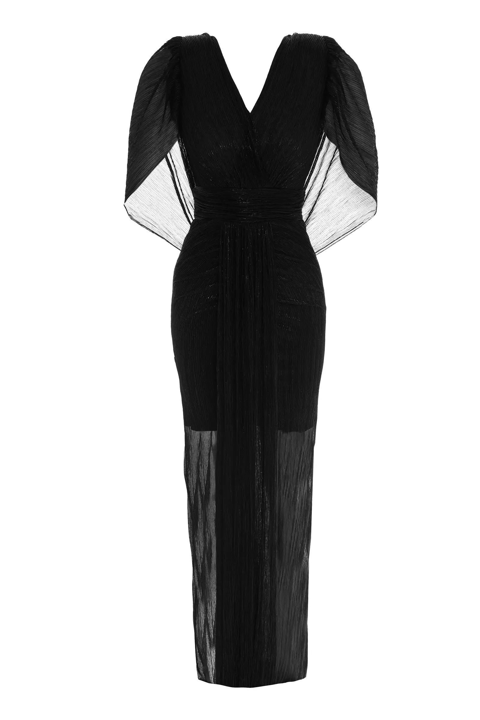 Black moonlight long sleeve maxi dress